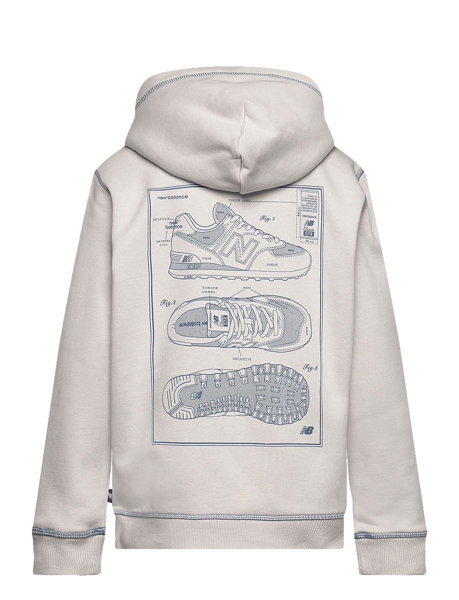 New Balance - NB BB 574 Diagram Hoodie - pulls à capuche - grey matter - 1