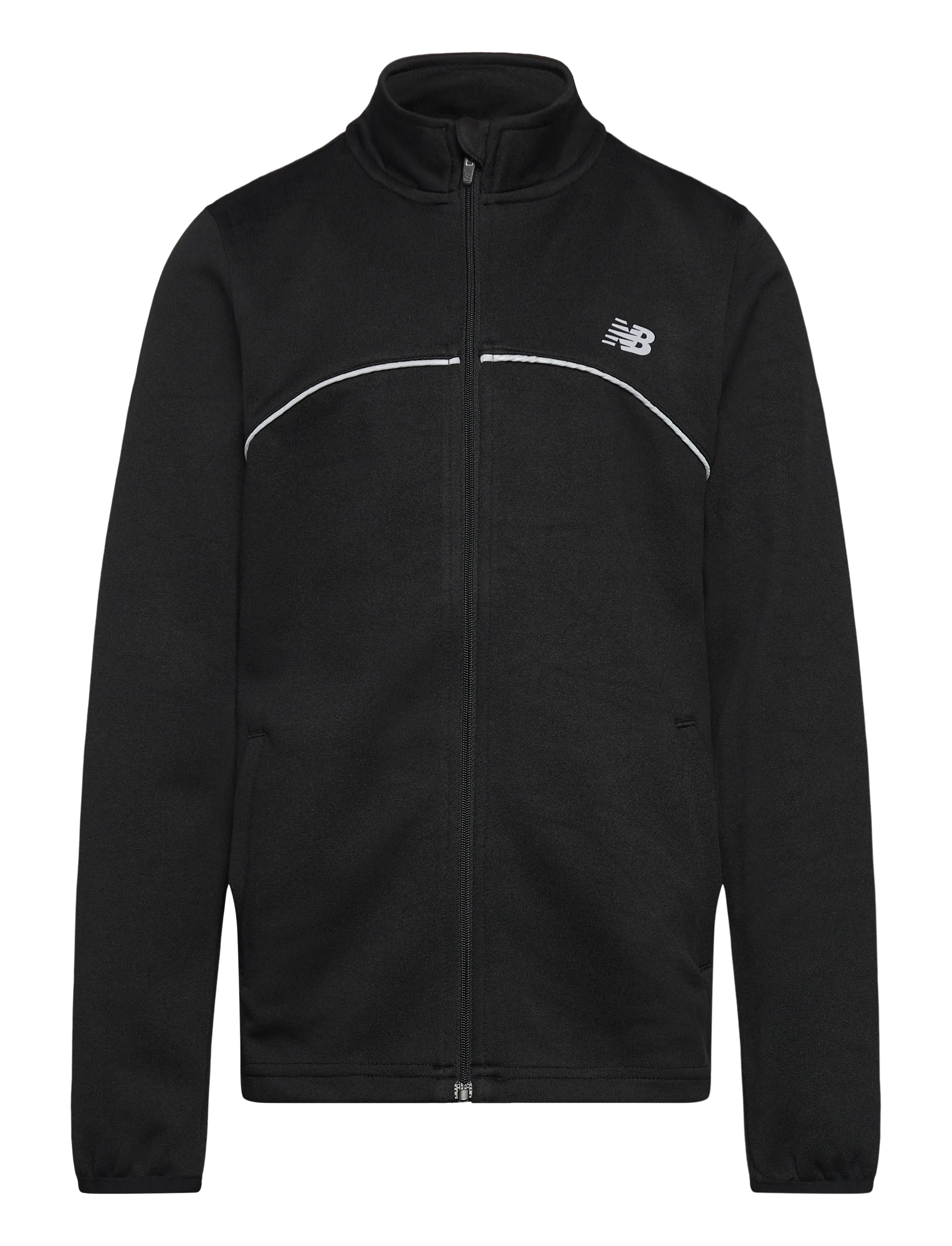 NEW BALANCE Nb Tricot Full Zip Funnel Oberteil Schwarz - 164 - Kinder