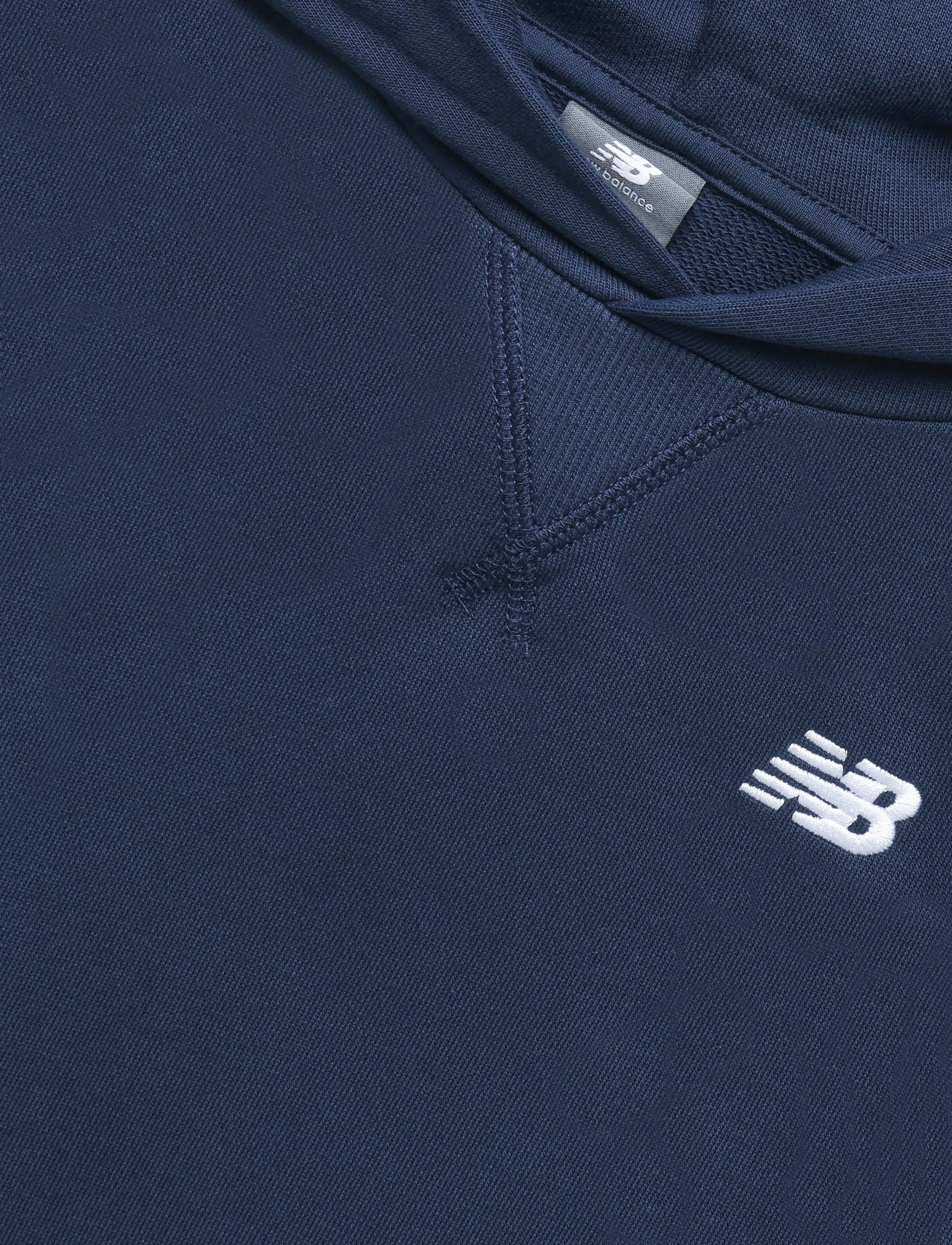 New Balance - New Balance French Terry Small Logo Hoodie - huvtröjor - nb navy - 2