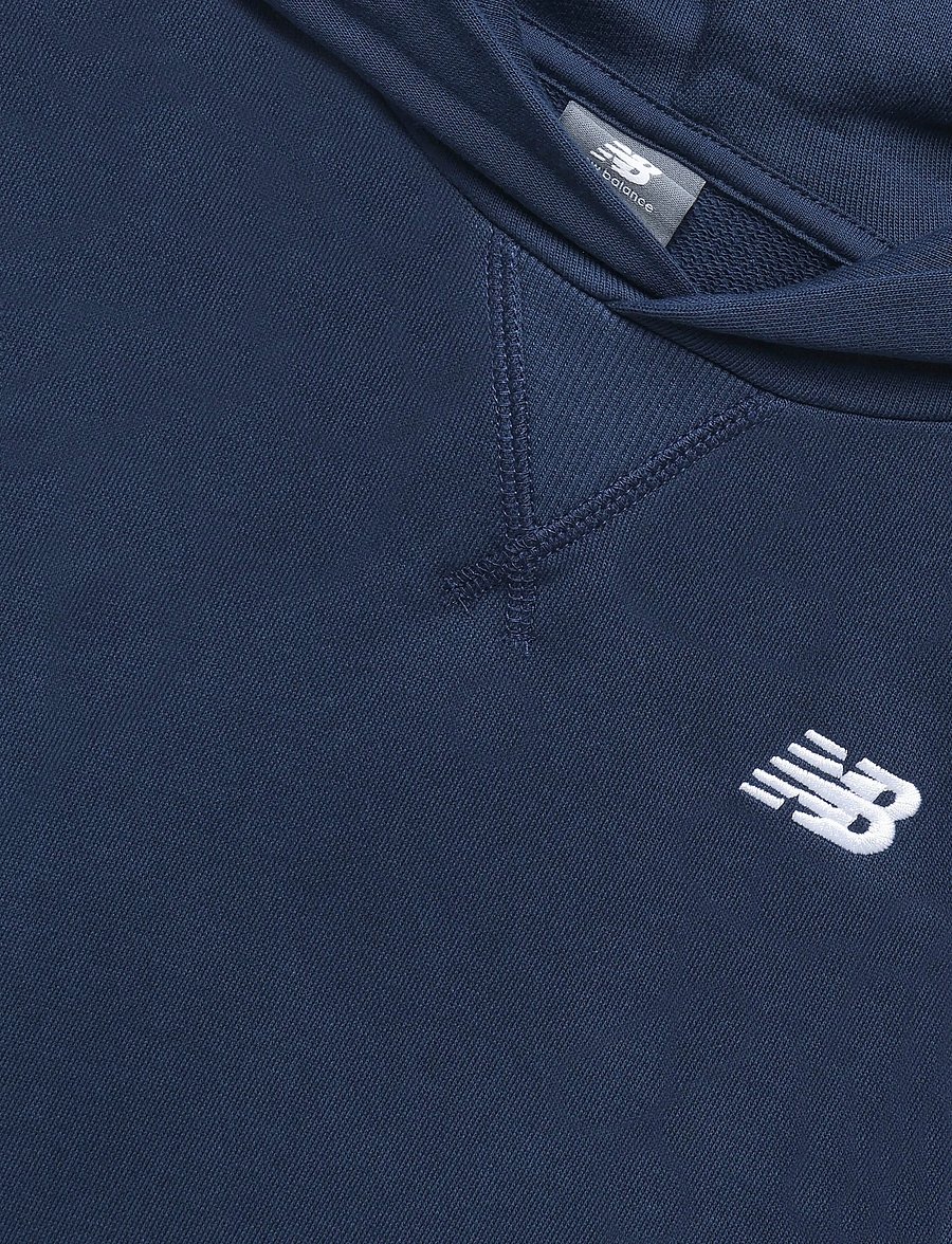 New Balance - New Balance French Terry Small Logo Hoodie - huvtröjor - nb navy - 2