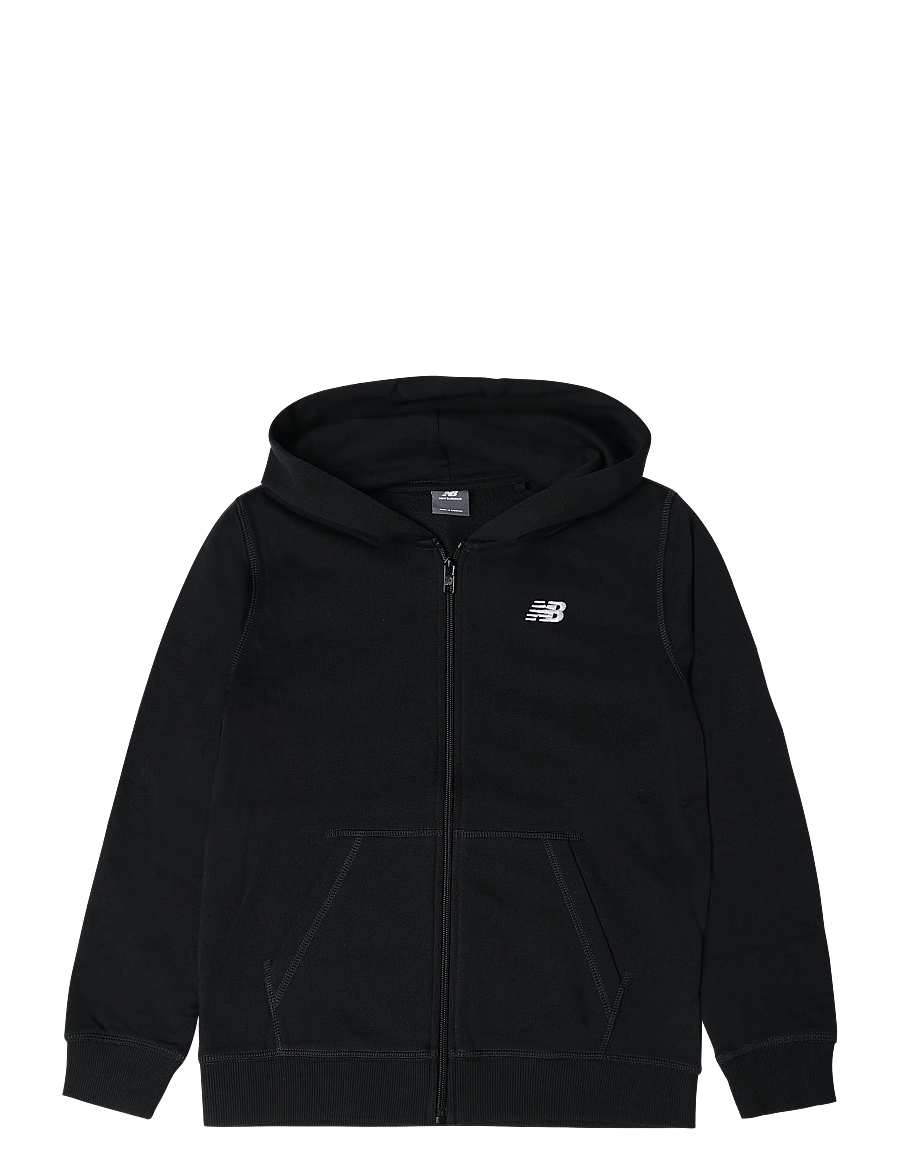 New Balance - New Balance French Terry Small Logo Full Zip Hoodie - kapuzenpullover - nb caviar - 0