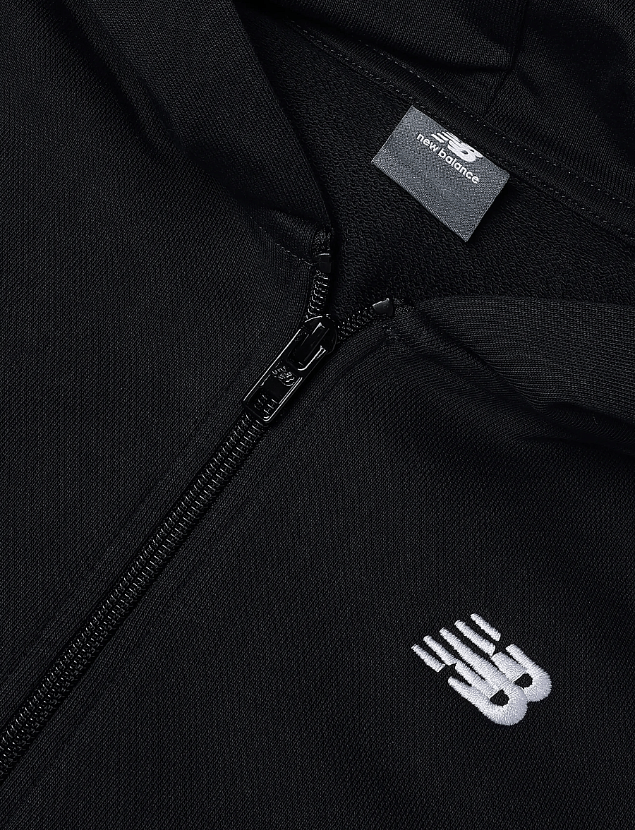 New Balance - New Balance French Terry Small Logo Full Zip Hoodie - kapuzenpullover - nb caviar - 2