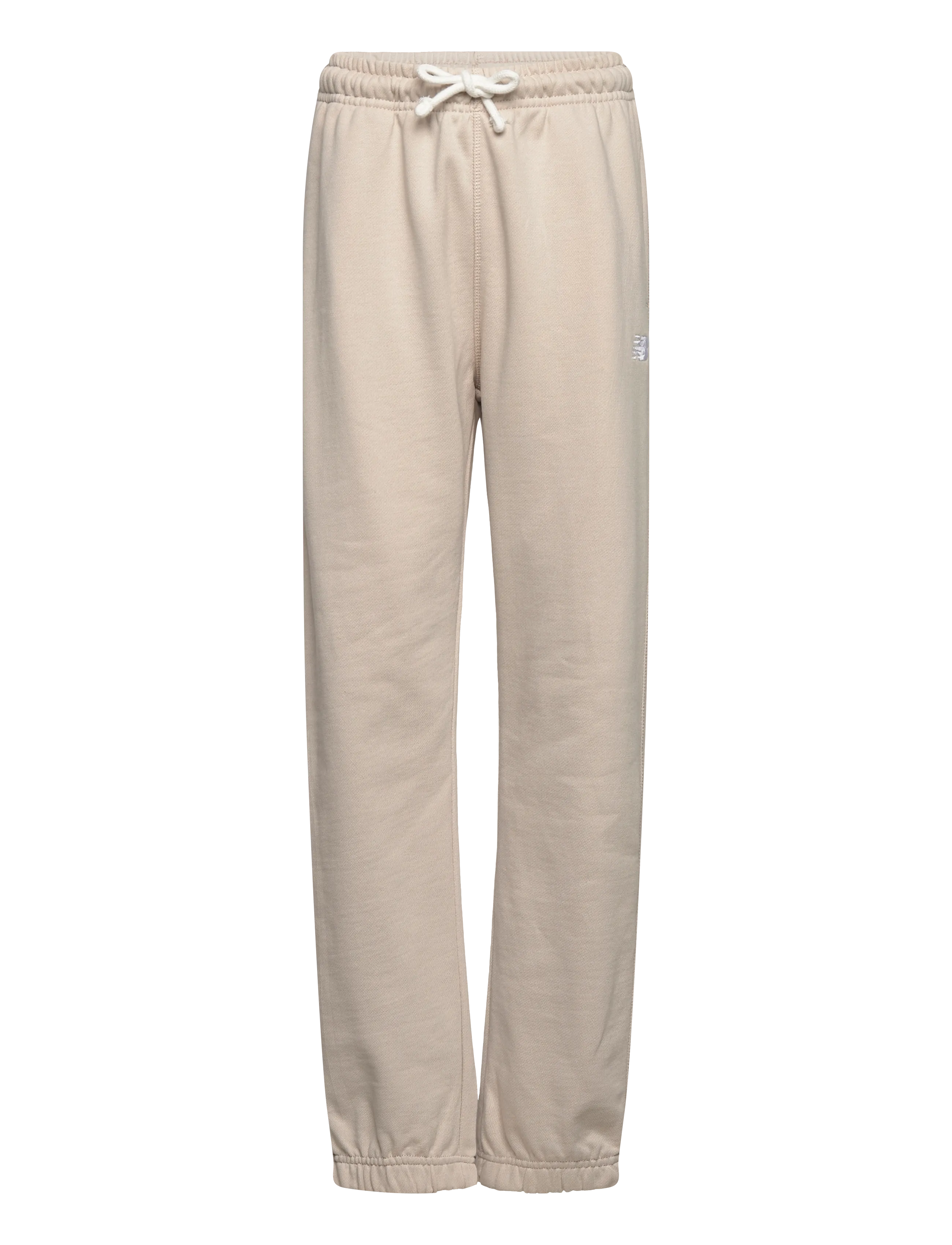 New Balance French Terry Small Logo Jogger, Børn, Joggingbukser, Beige, Str: 122