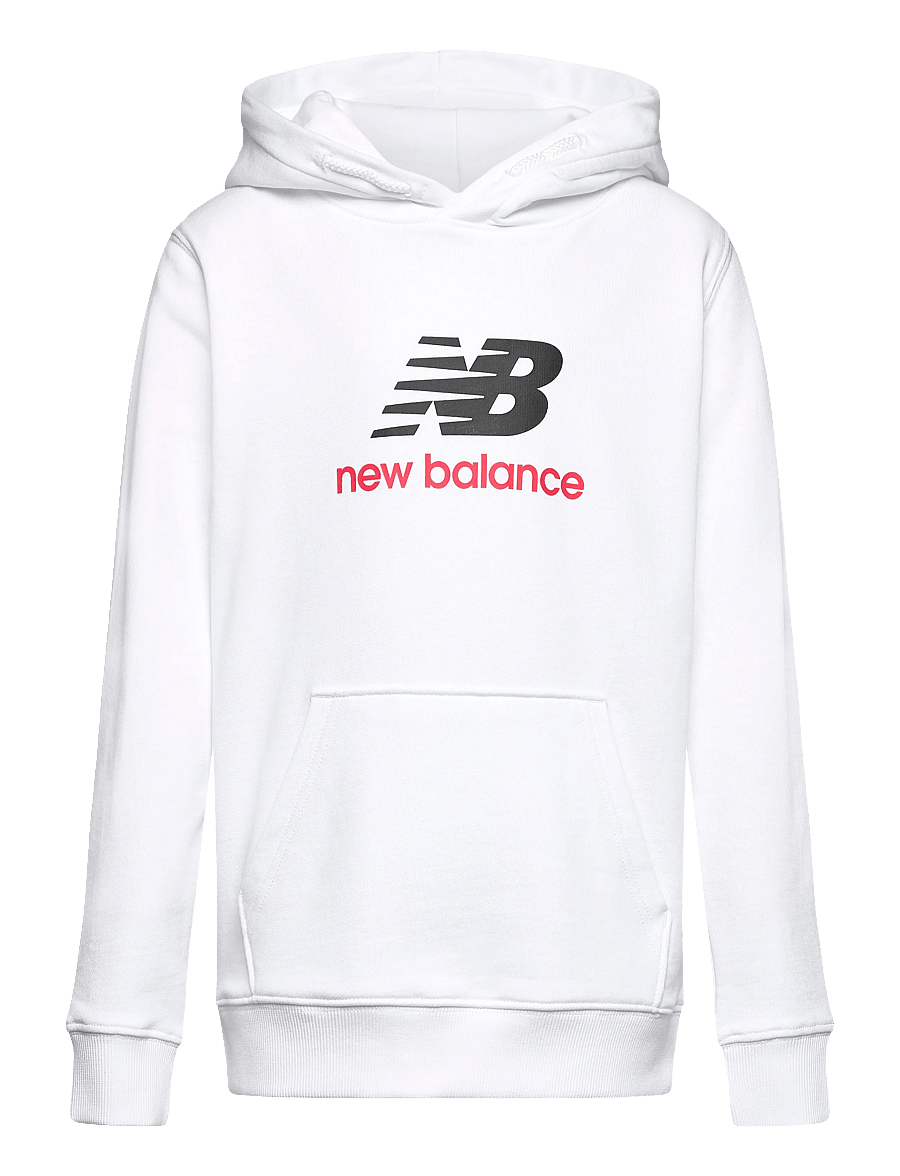 New Balance - New Balance French Terry Stacked Logo Hoodie - kapuzenpullover - nb bright white - 0