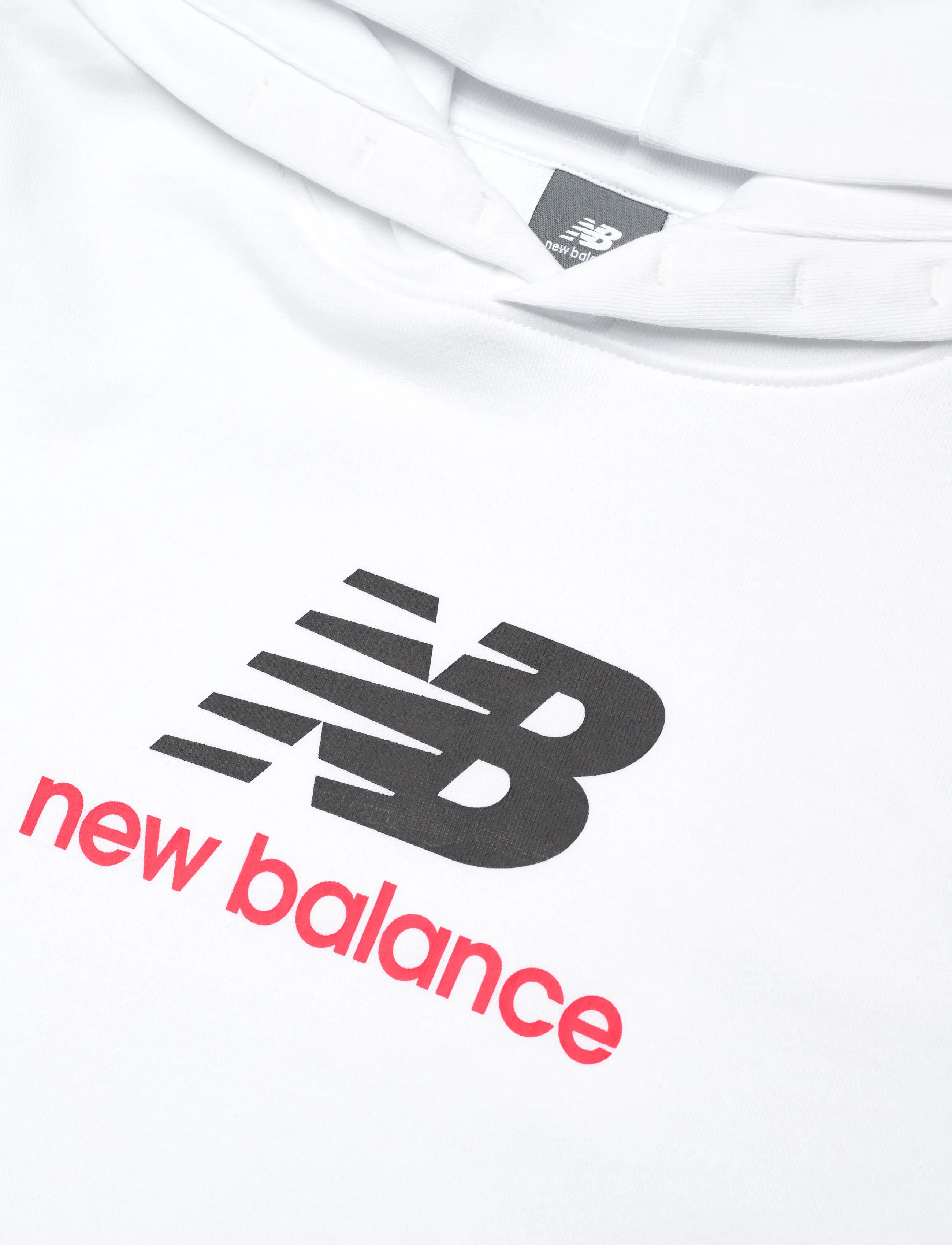 New Balance - New Balance French Terry Stacked Logo Hoodie - kapuzenpullover - nb bright white - 2