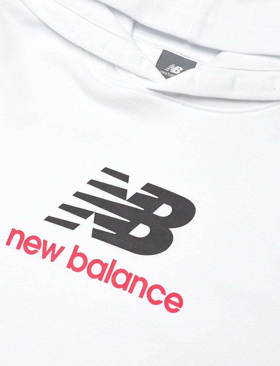 New Balance - New Balance French Terry Stacked Logo Hoodie - kapuzenpullover - nb bright white - 2
