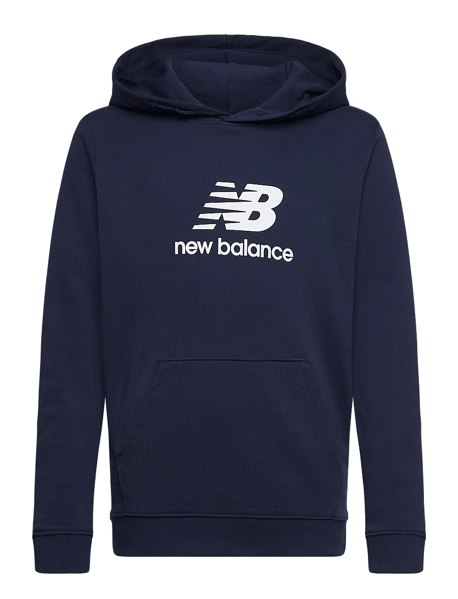 New Balance - New Balance French Terry Stacked Logo Hoodie - hættetrøjer - nb navy - 0