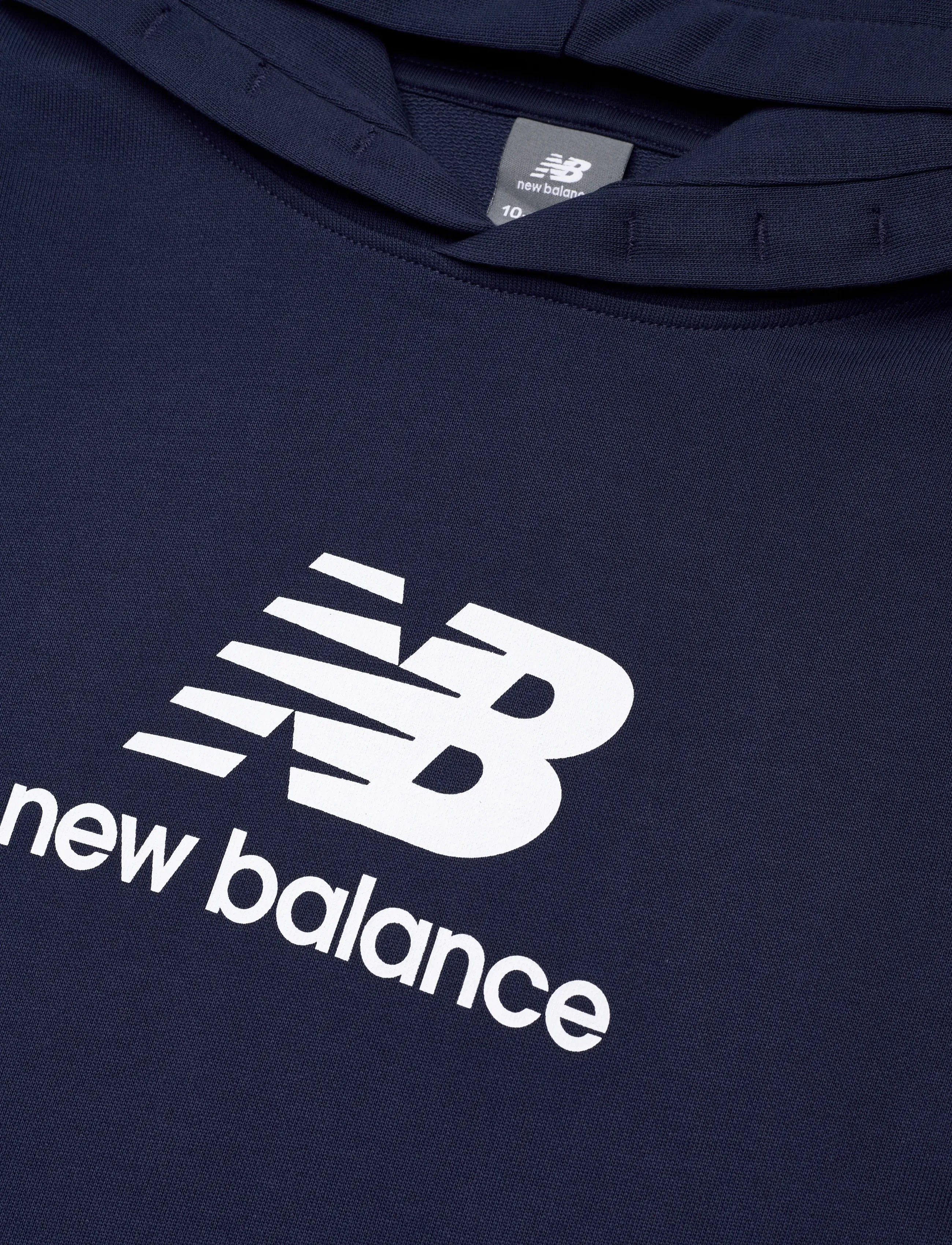 New Balance - New Balance French Terry Stacked Logo Hoodie - hættetrøjer - nb navy - 2