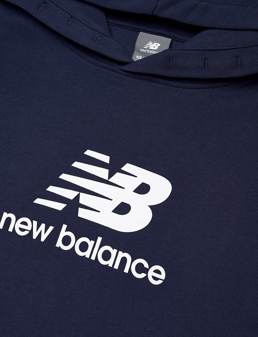 New Balance - New Balance French Terry Stacked Logo Hoodie - hættetrøjer - nb navy - 2