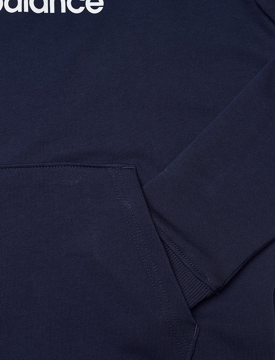 New Balance - New Balance French Terry Stacked Logo Hoodie - hættetrøjer - nb navy - 3