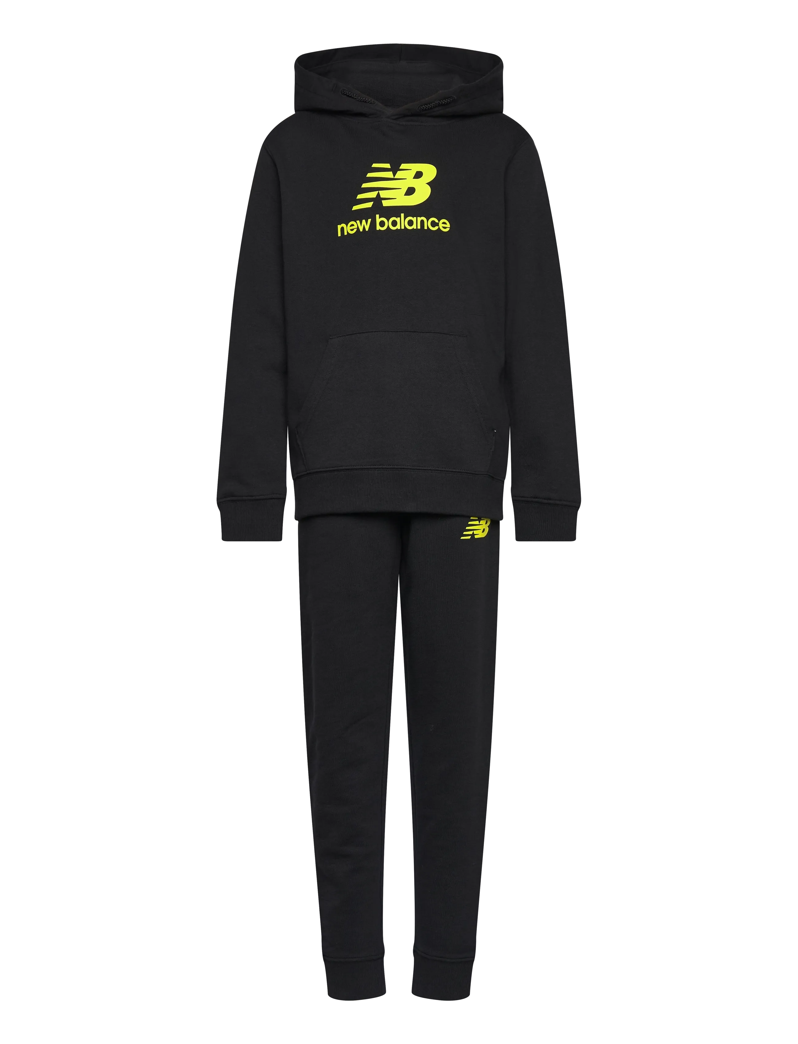 NEW BALANCE New Balance French Terry Stacked Logo Hoodie Jog Set Schwarz - 122 - Kinder