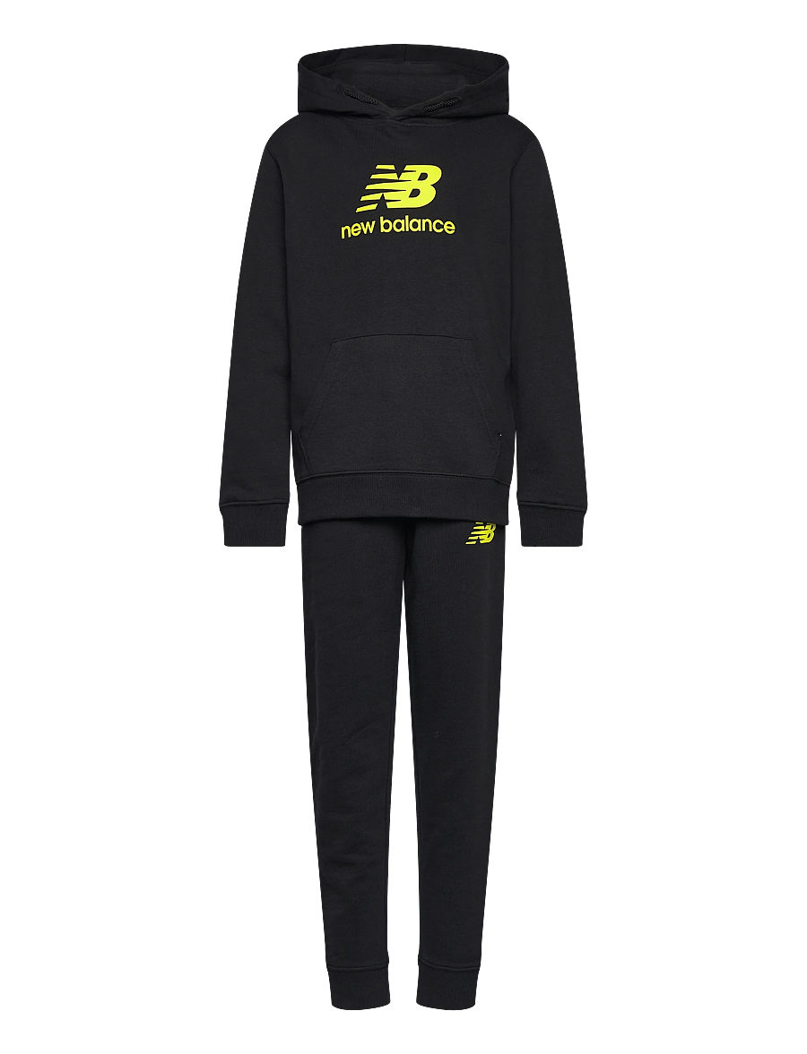 New Balance - New Balance French Terry Stacked Logo Hoodie Jog Set - tracksuits - nb caviar - 0