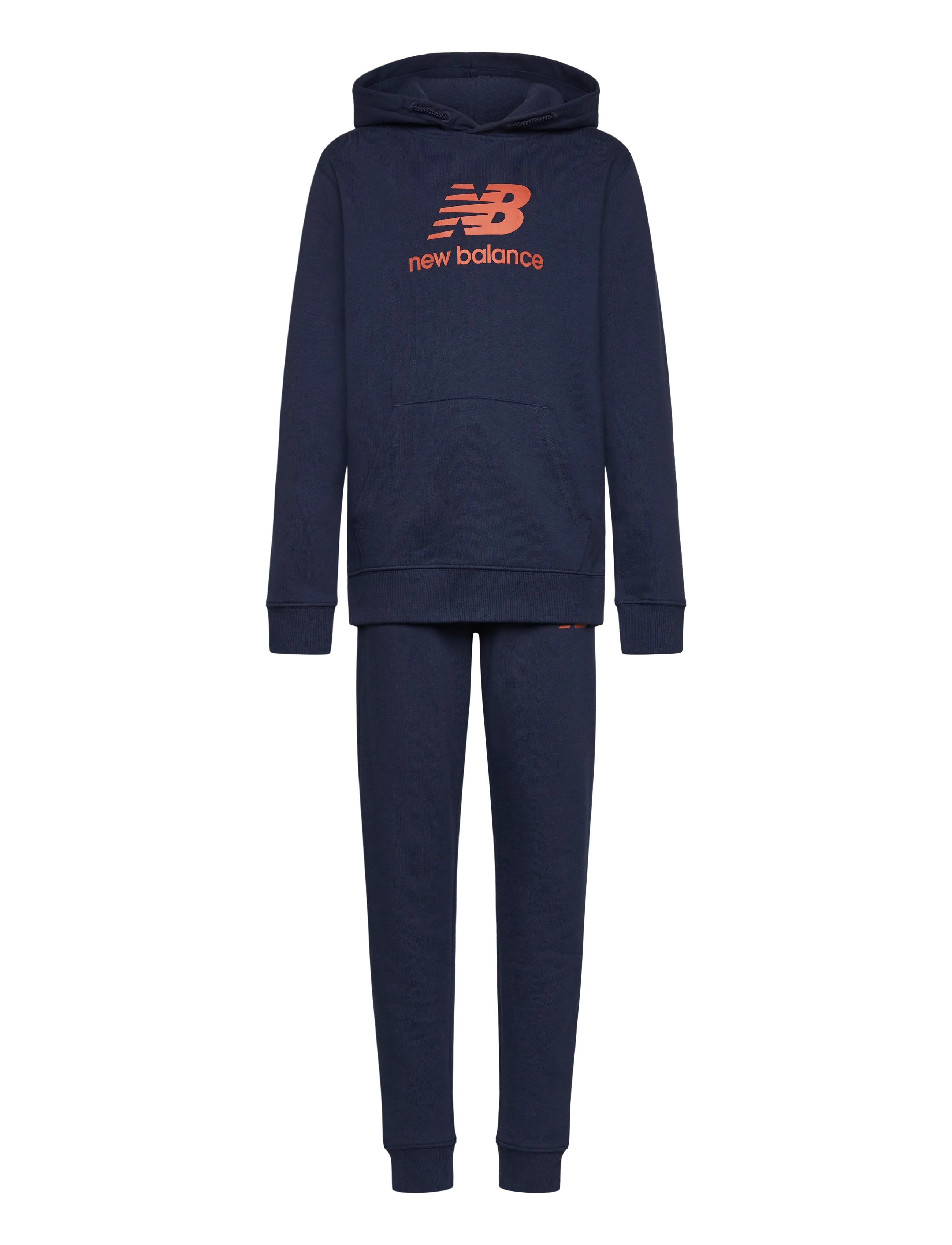 NEW BALANCE New Balance French Terry Stacked Logo Hoodie Jog Set Navy - 122 - Kinder