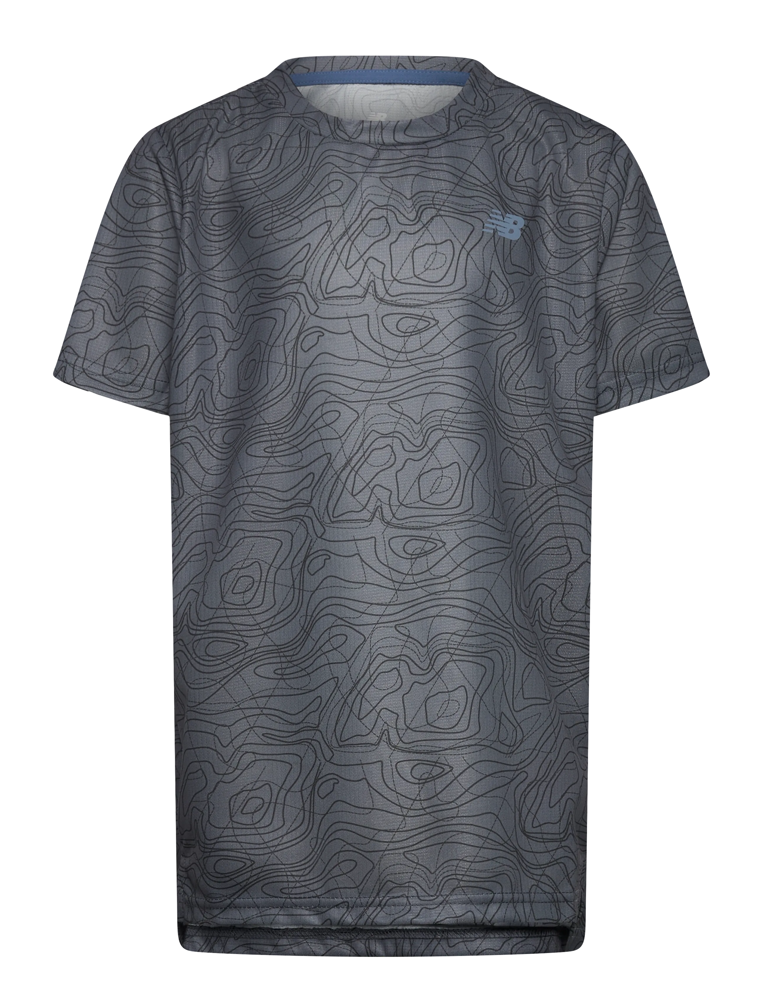 NEW BALANCE Nb Trail Aop Athletics Tee Grau - 134 - Kinder
