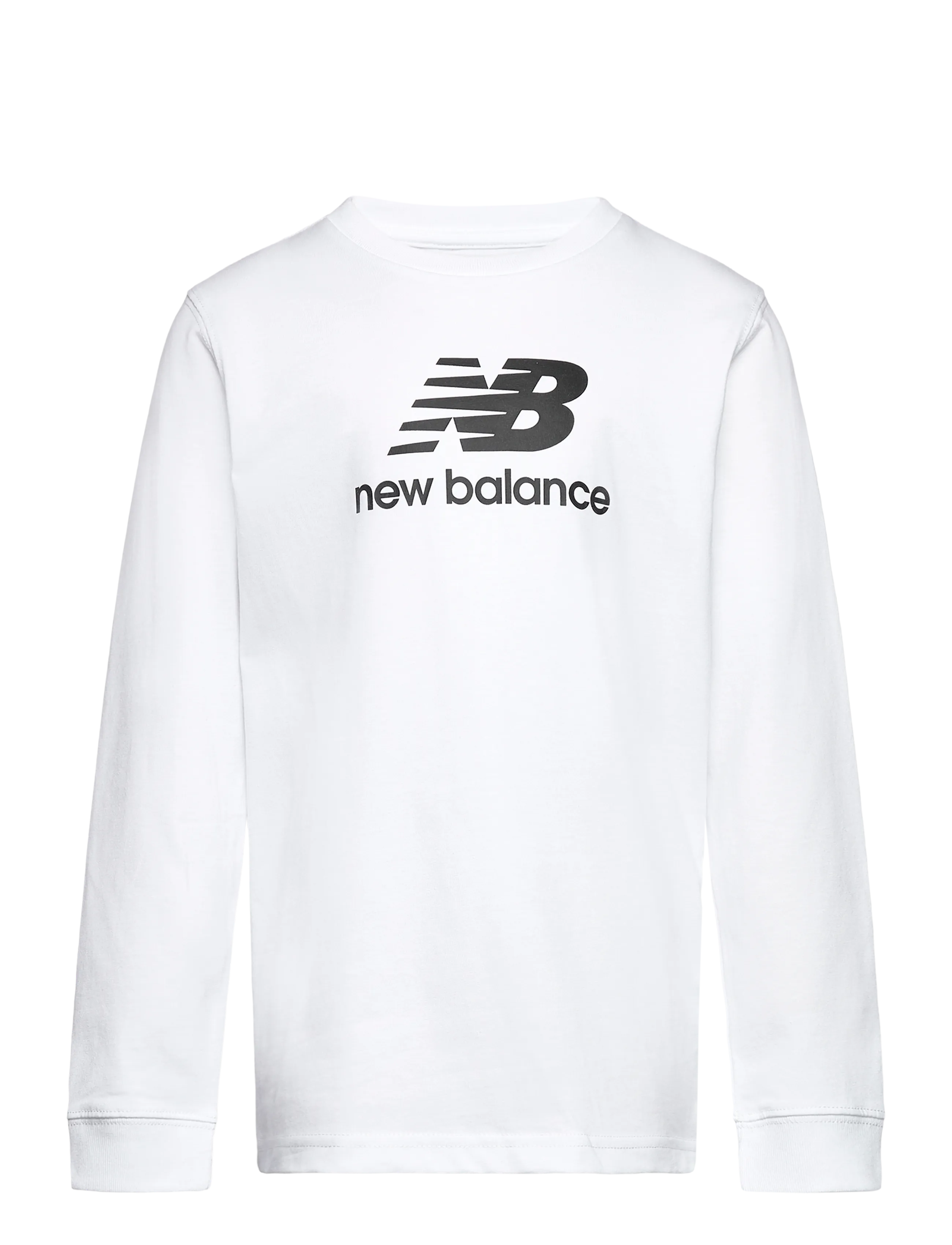 New Balance New Balance Jersey Stacked Logo LS Tee - Tøj - NB BRIGHT WHITE / white