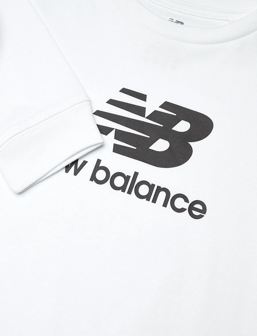 New Balance - New Balance Jersey Stacked Logo LS Tee - langärmelig - nb bright white - 2
