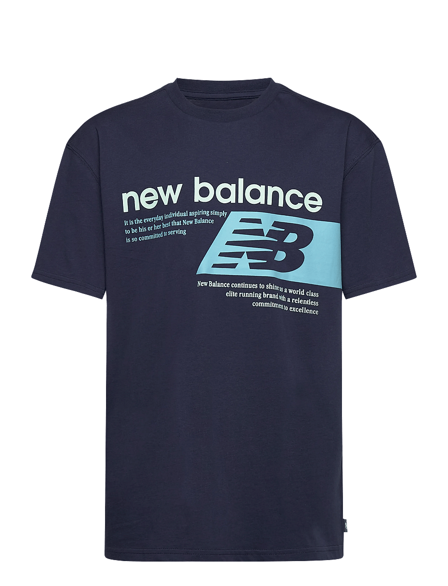 New Balance - NB Authentic Brand Players Graphic Tee - kurzärmelige - nb navy - 0