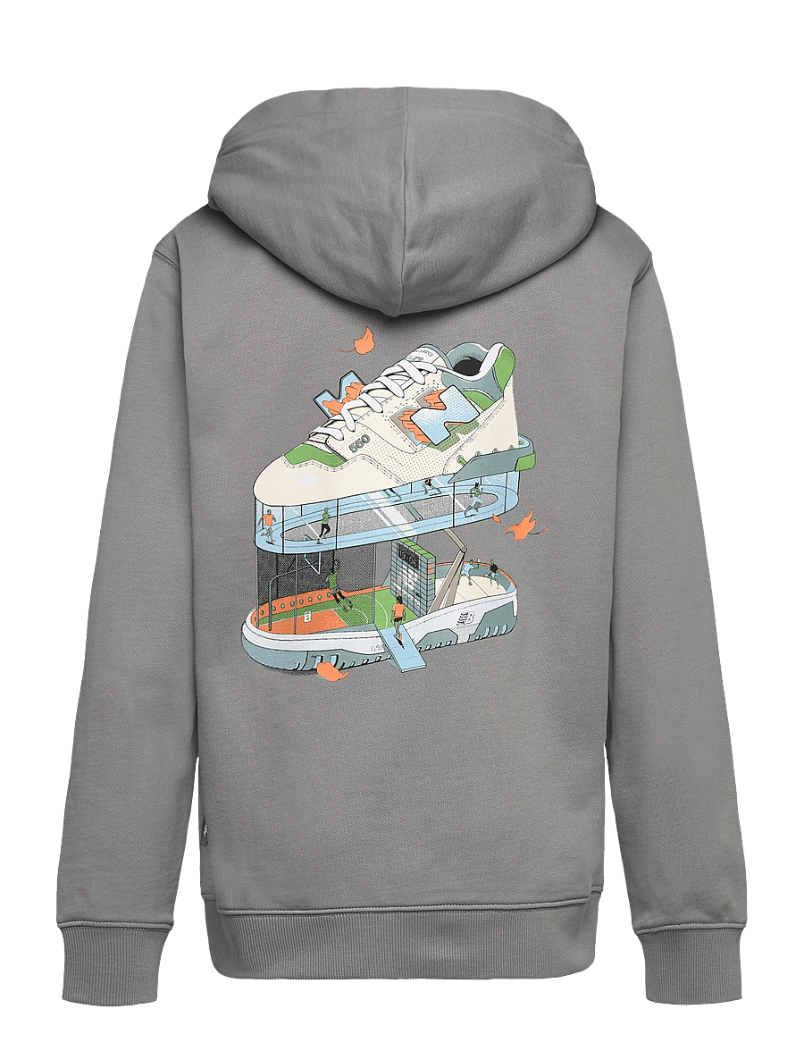 New Balance - NB Fitness Centre Illustrated Back Graphic FT Hoodie - kapuzenpullover - slate grey - 1