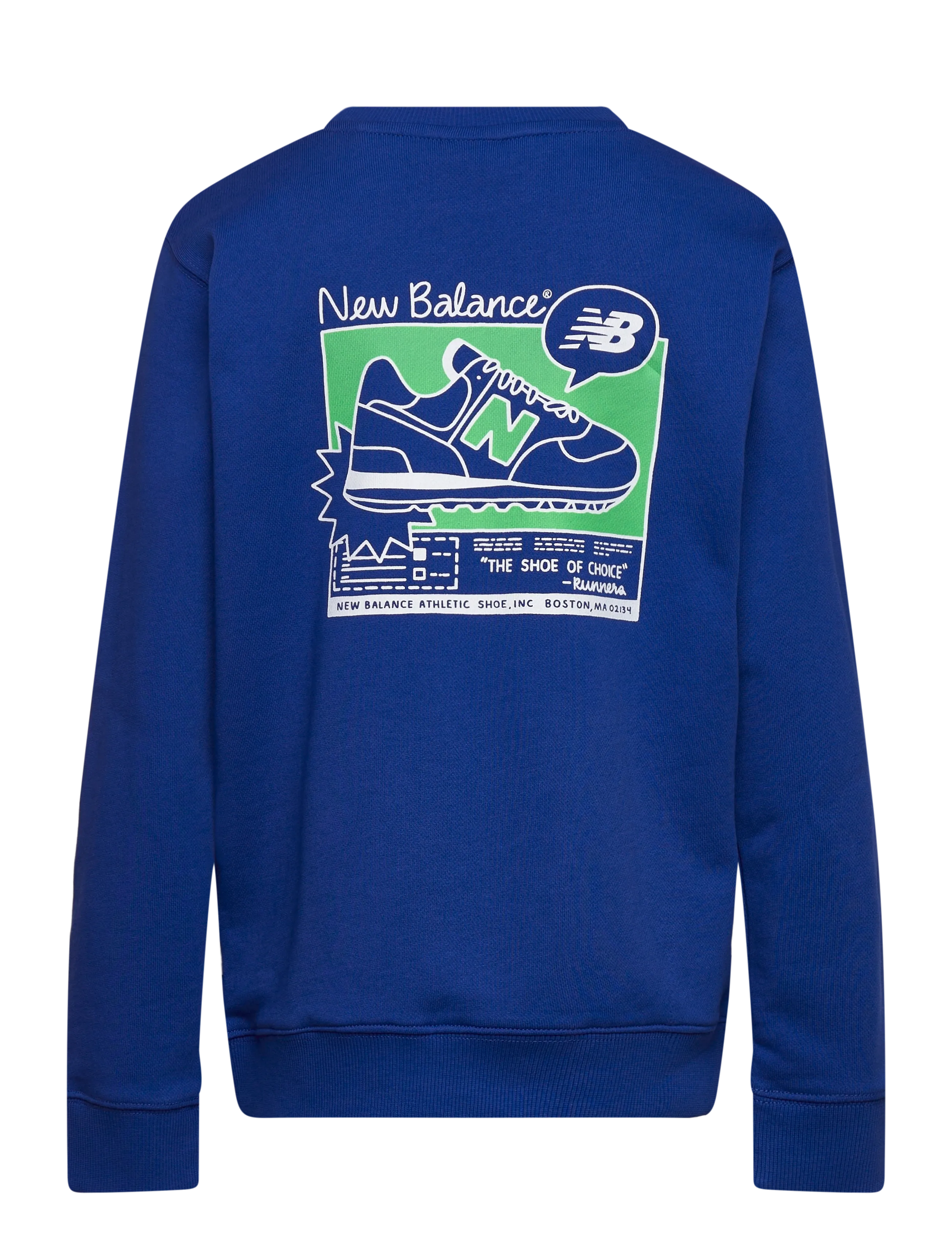 New Balance - NB Sneaker Poster Graphic FT Crew - sweatshirts - team royal - 1