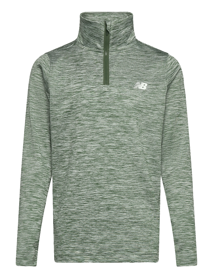 New Balance - NB Athletics Quarter Zip Funnel - sportstoppe - dark alpine green - 0