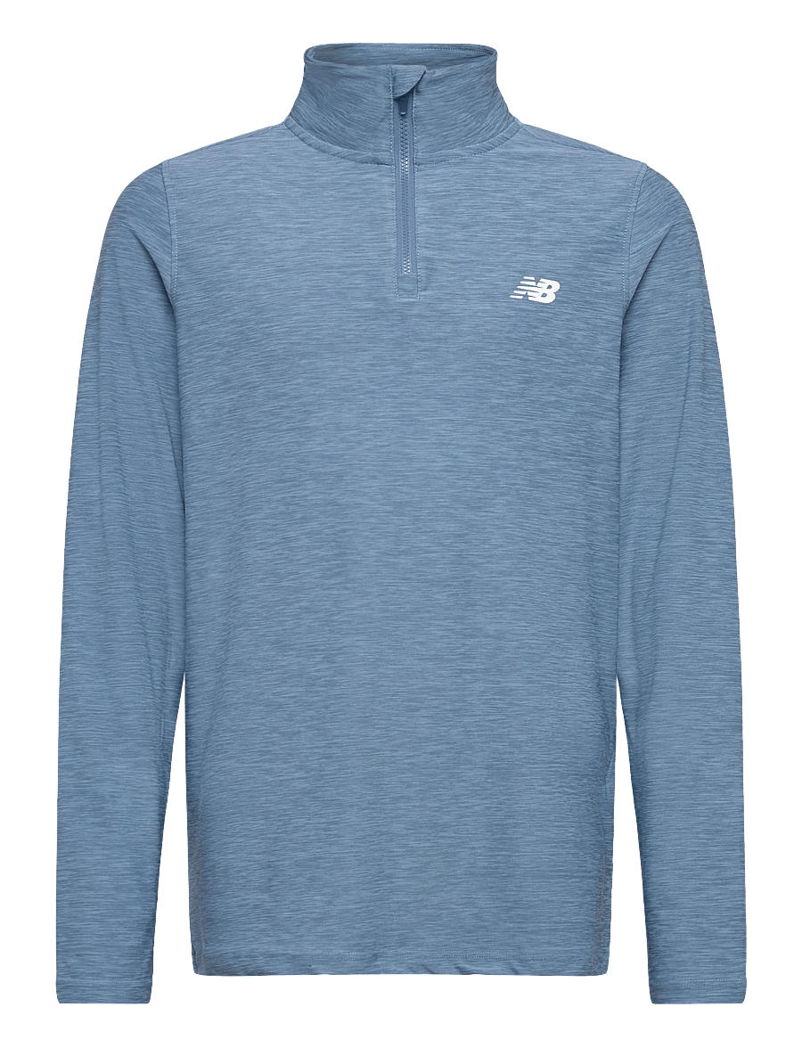 New Balance - NB Athletics Quarter Zip Funnel - sportstopper - heron blue - 0