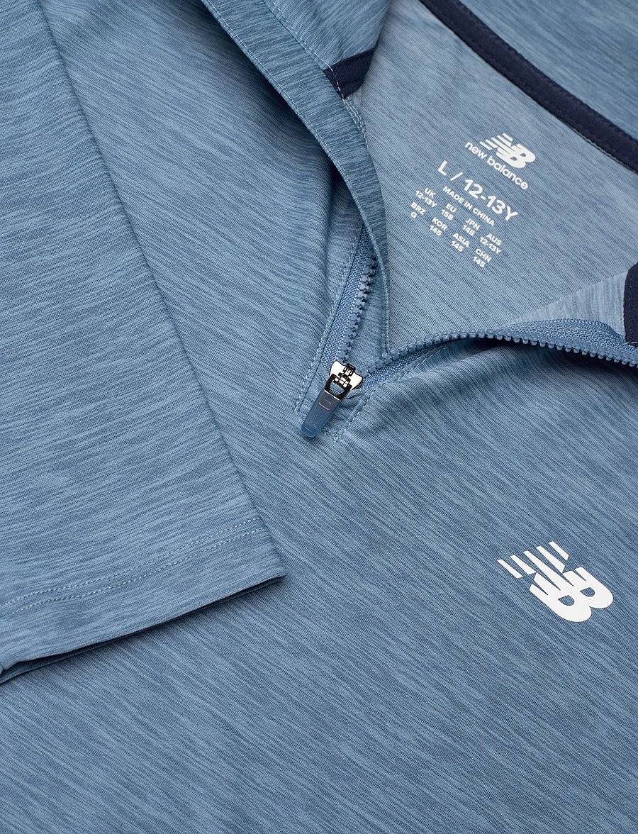 New Balance - NB Athletics Quarter Zip Funnel - sportstopper - heron blue - 2