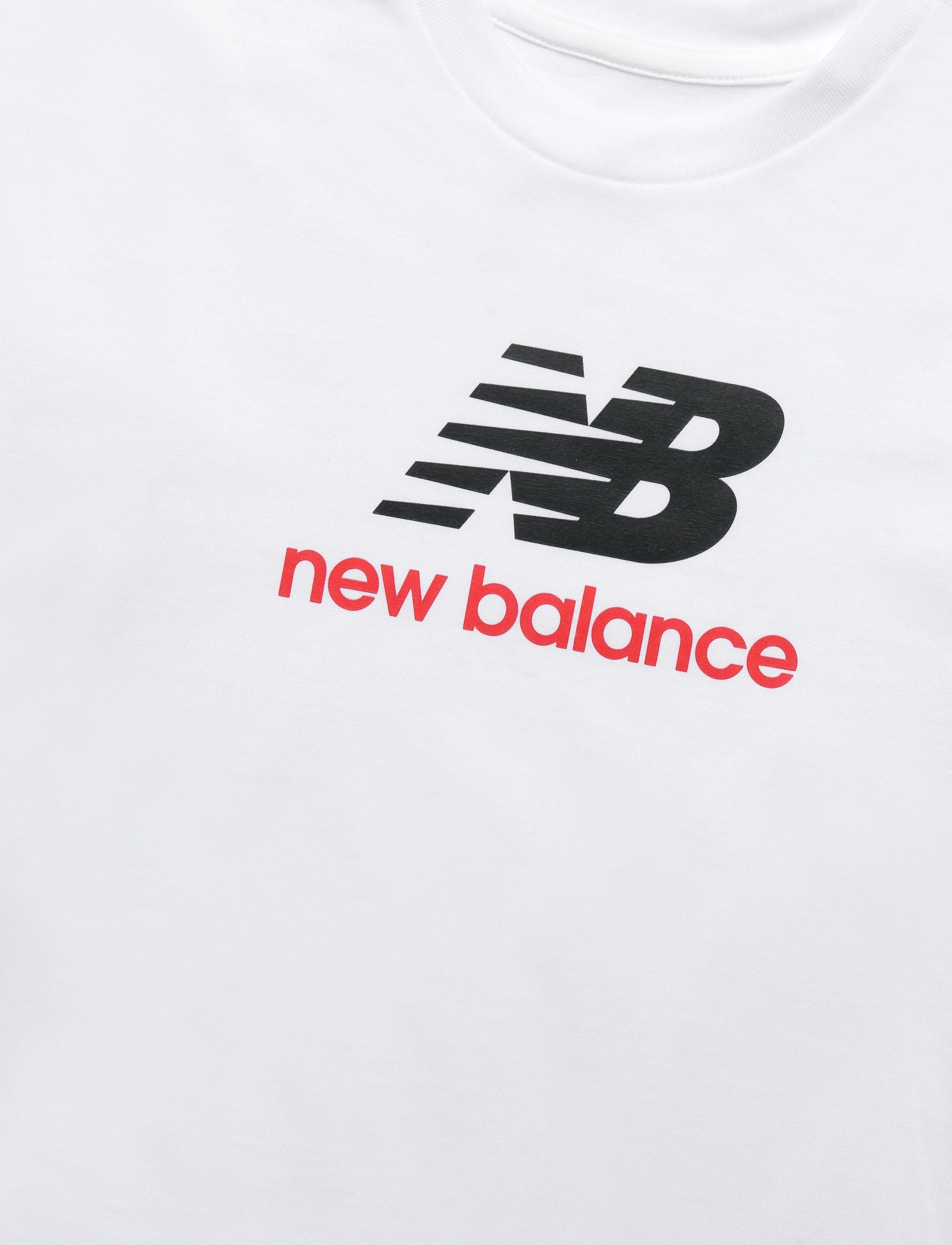 New Balance - New Balance Jersey Stacked Logo Tee - sportstoppe - nb bright white - 2