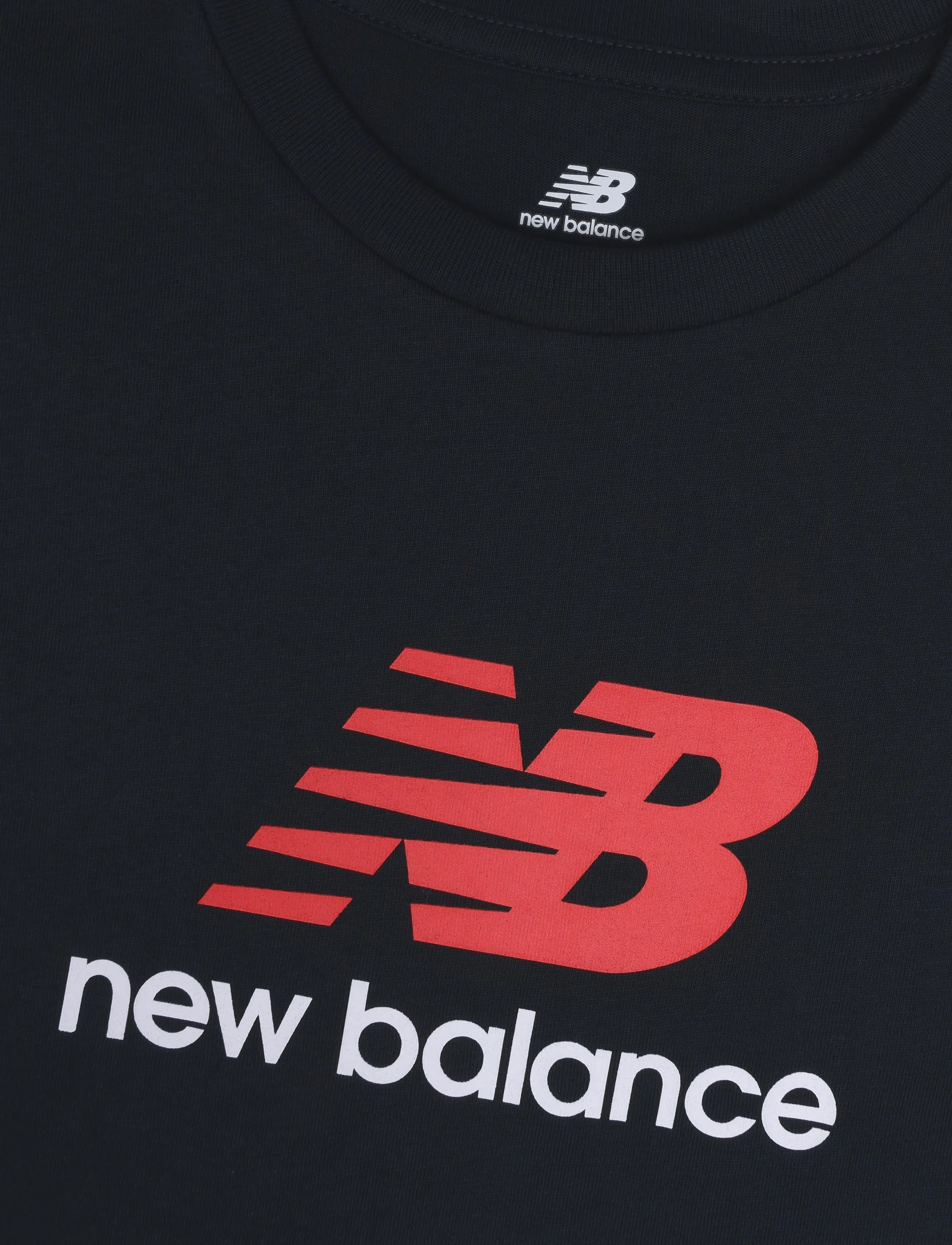 New Balance - New Balance Jersey Stacked Logo Tee - sportoberteile - nb caviar - 2