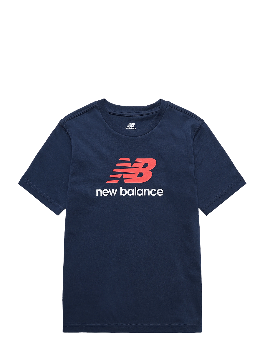 New Balance - New Balance Jersey Stacked Logo Tee - sportoberteile - nb navy - 0