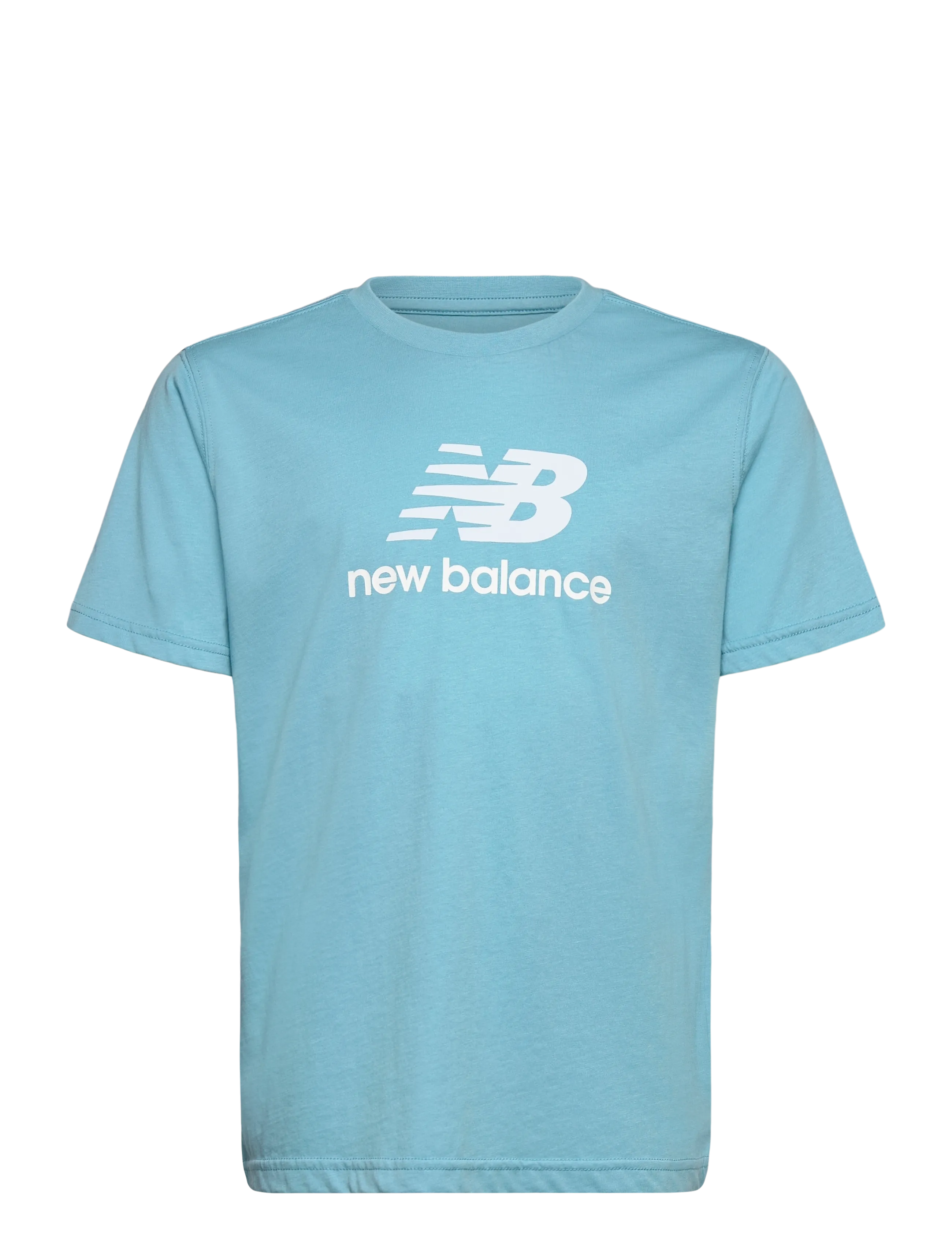 New Balance New Balance Jersey Stacked Logo Tee, 140, Blue, T-Shirts > Sportstoppe, Børn