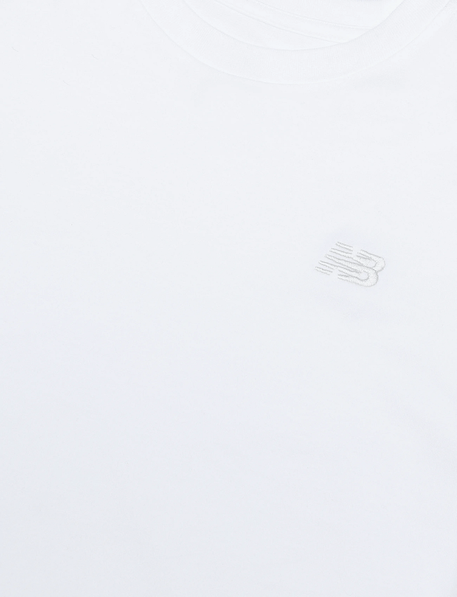 New Balance - New Balance Jersey Small Logo Tee - sportoberteile - nb bright white - 2