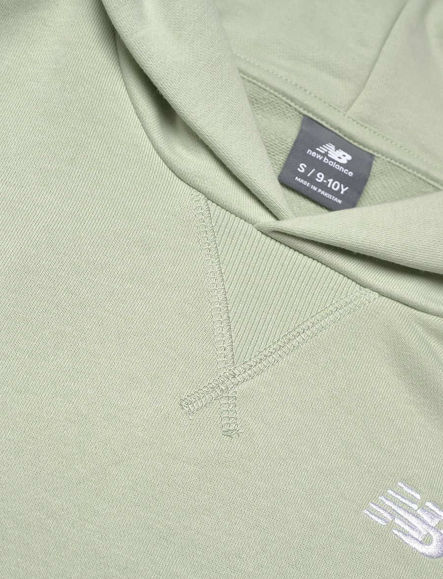 New Balance - New Balance French Terry Small Logo Hoodie - hættetrøjer - silver moss - 2
