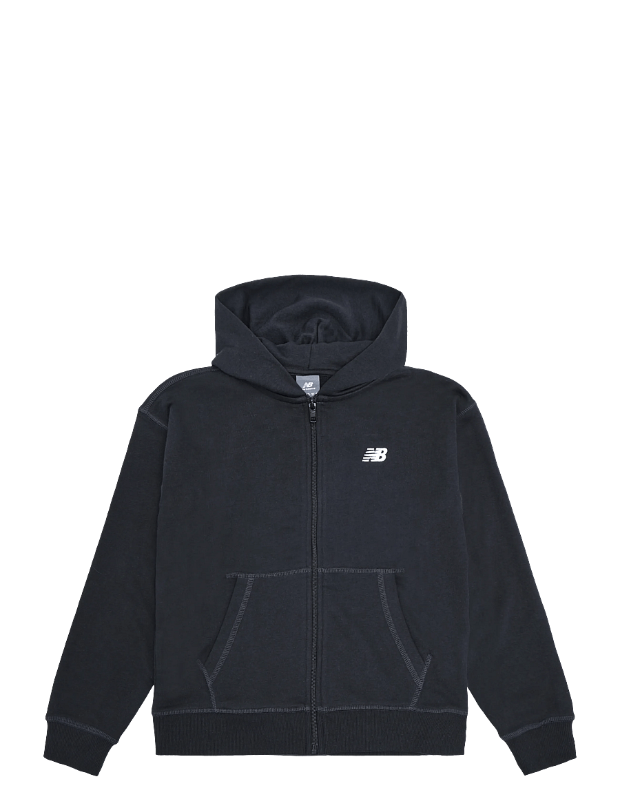 New Balance - New Balance French Terry Small Logo Full Zip Hoodie - kapuutsiga pusad - nb caviar - 0