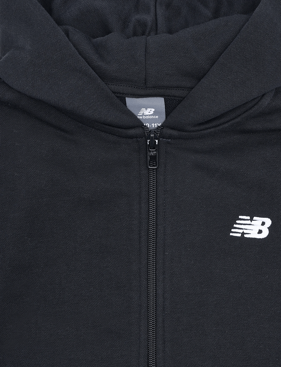 New Balance - New Balance French Terry Small Logo Full Zip Hoodie - kapuutsiga pusad - nb caviar - 2