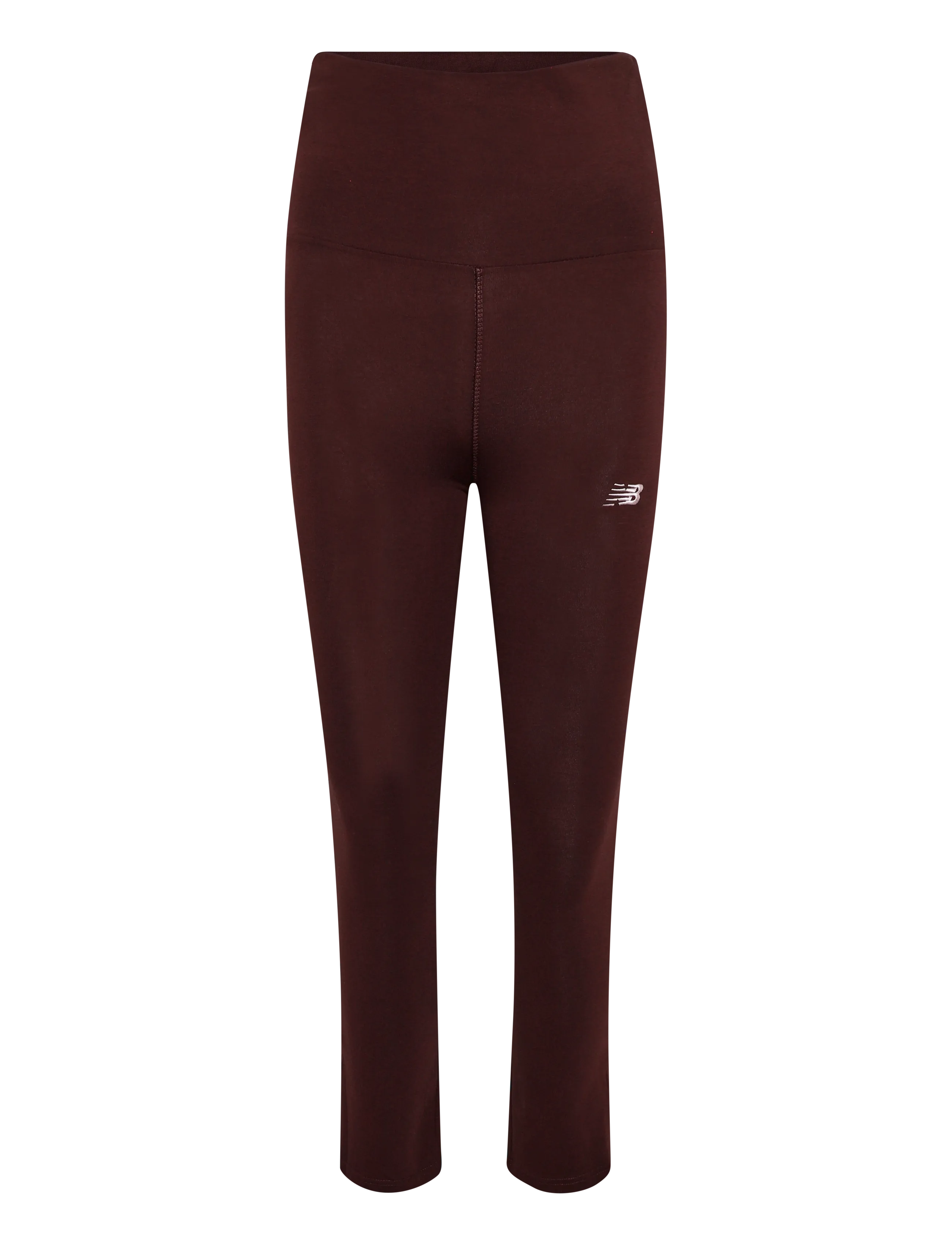 New Balance Small Logo Roll Down Flare Legging - Nederdelar - CHERRY LEATHER / burgundy