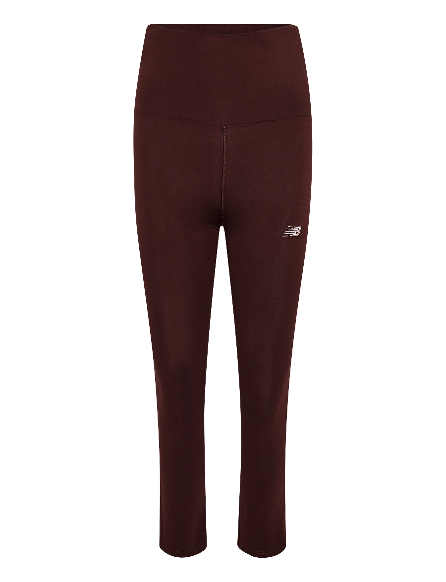 New Balance - Small Logo Roll Down Flare Legging - leggings - cherry leather - 0