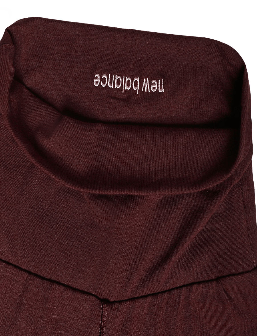New Balance - Small Logo Roll Down Flare Legging - leggings - cherry leather - 2
