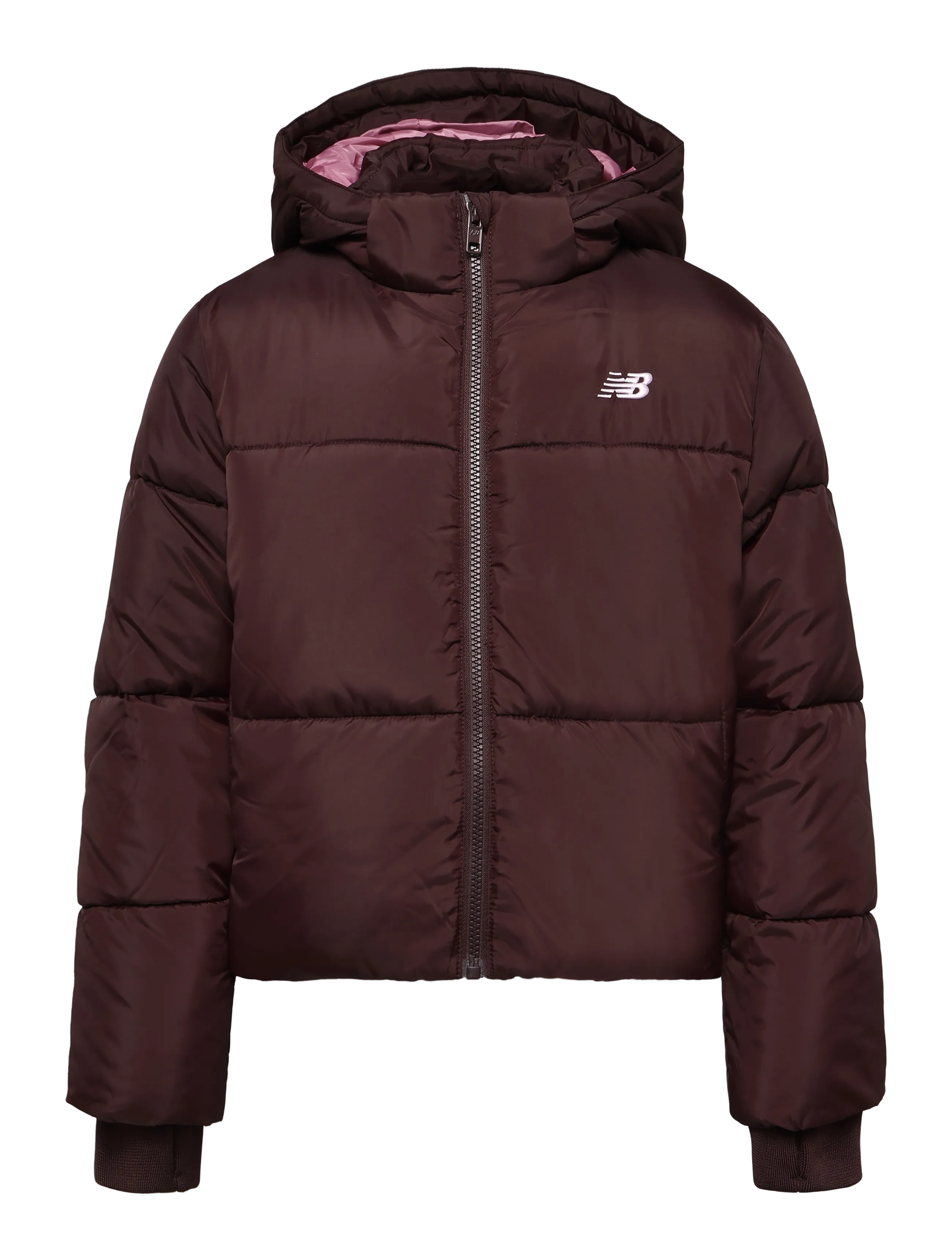 New Balance Unbaffled Puffer Coat - Vinterkläder - CHERRY LEATHER / burgundy