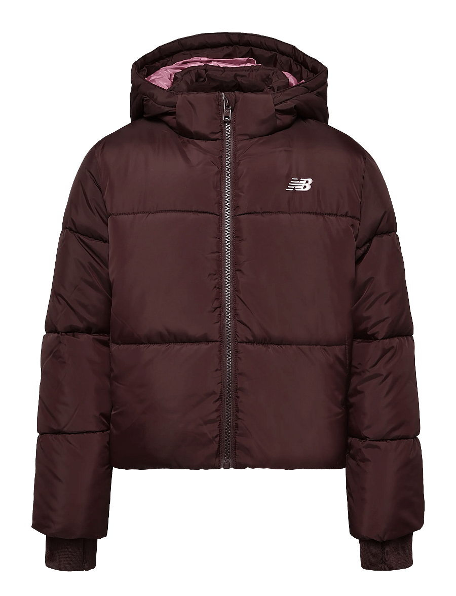 New Balance - Unbaffled Puffer Coat - vinterjackor - cherry leather - 0
