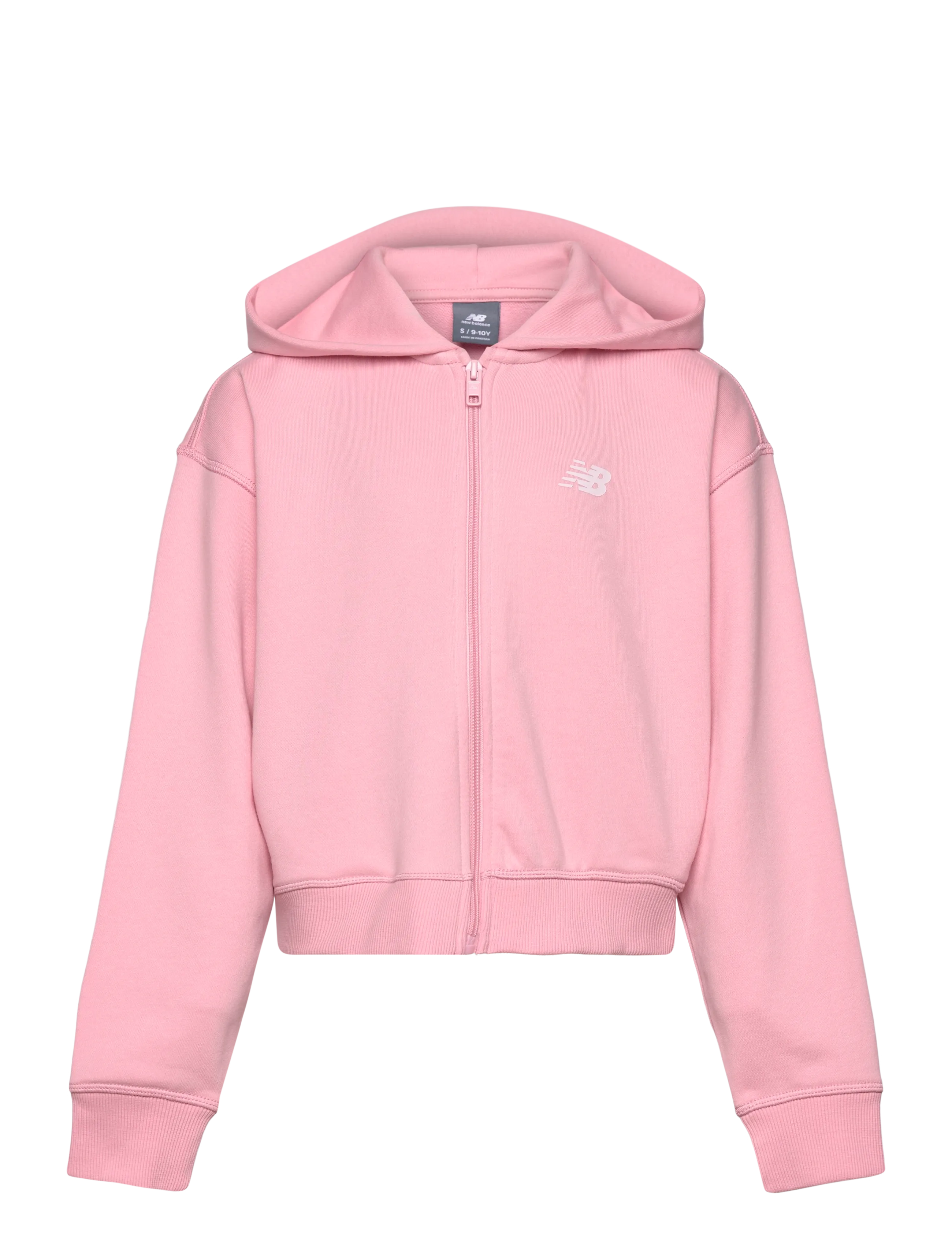 New Balance 9060 Graphic Cropped Zip Thru Hoodie - Clothing - PINK CHALK / pink/rose