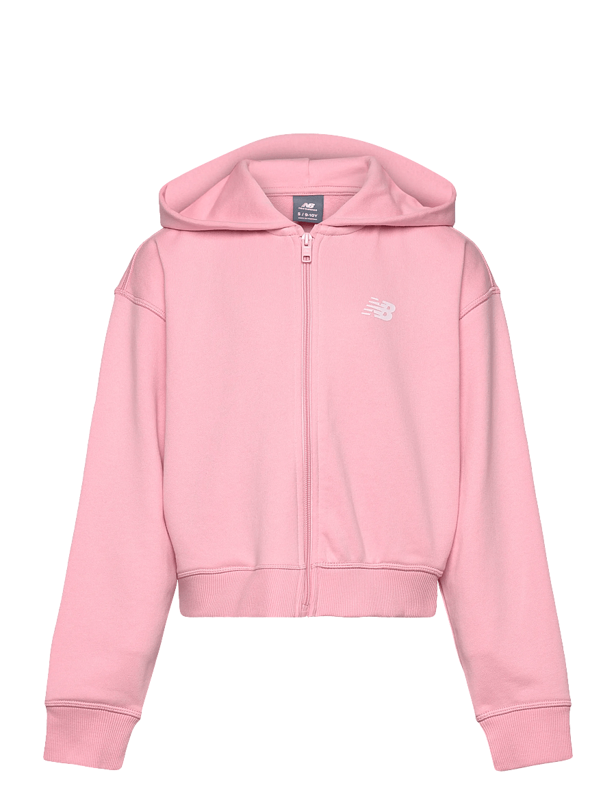 New Balance - 9060 Graphic Cropped Zip Thru Hoodie - kapuzenpullover - pink chalk - 0