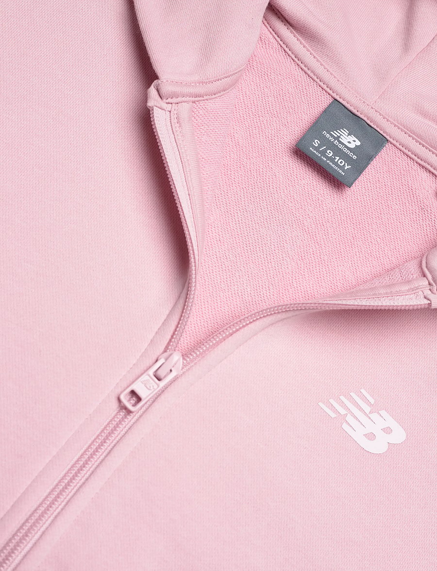 New Balance - 9060 Graphic Cropped Zip Thru Hoodie - kapuzenpullover - pink chalk - 2