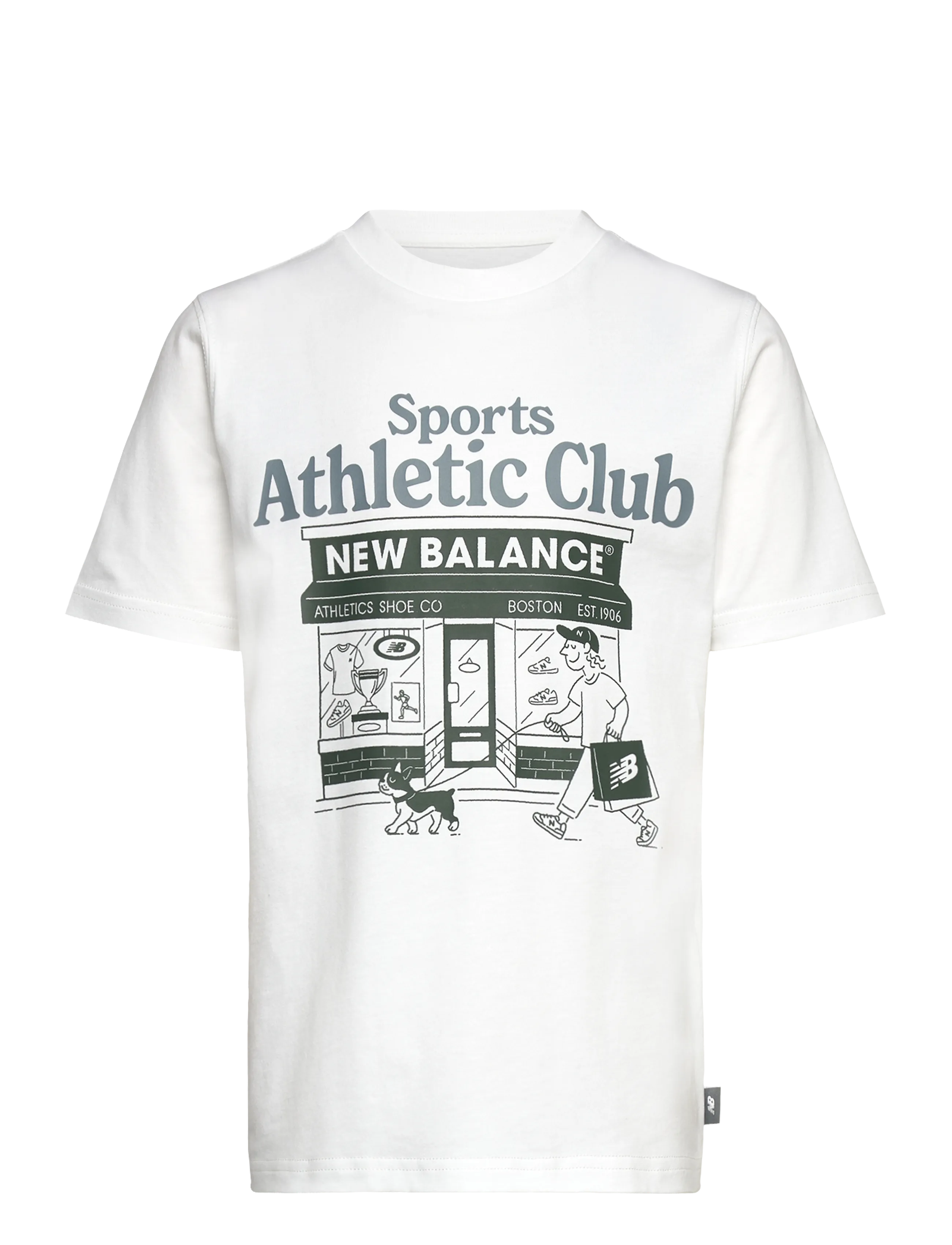 New Balance Sports Club Graphic Tee - Tøj - NB BRIGHT WHITE / white
