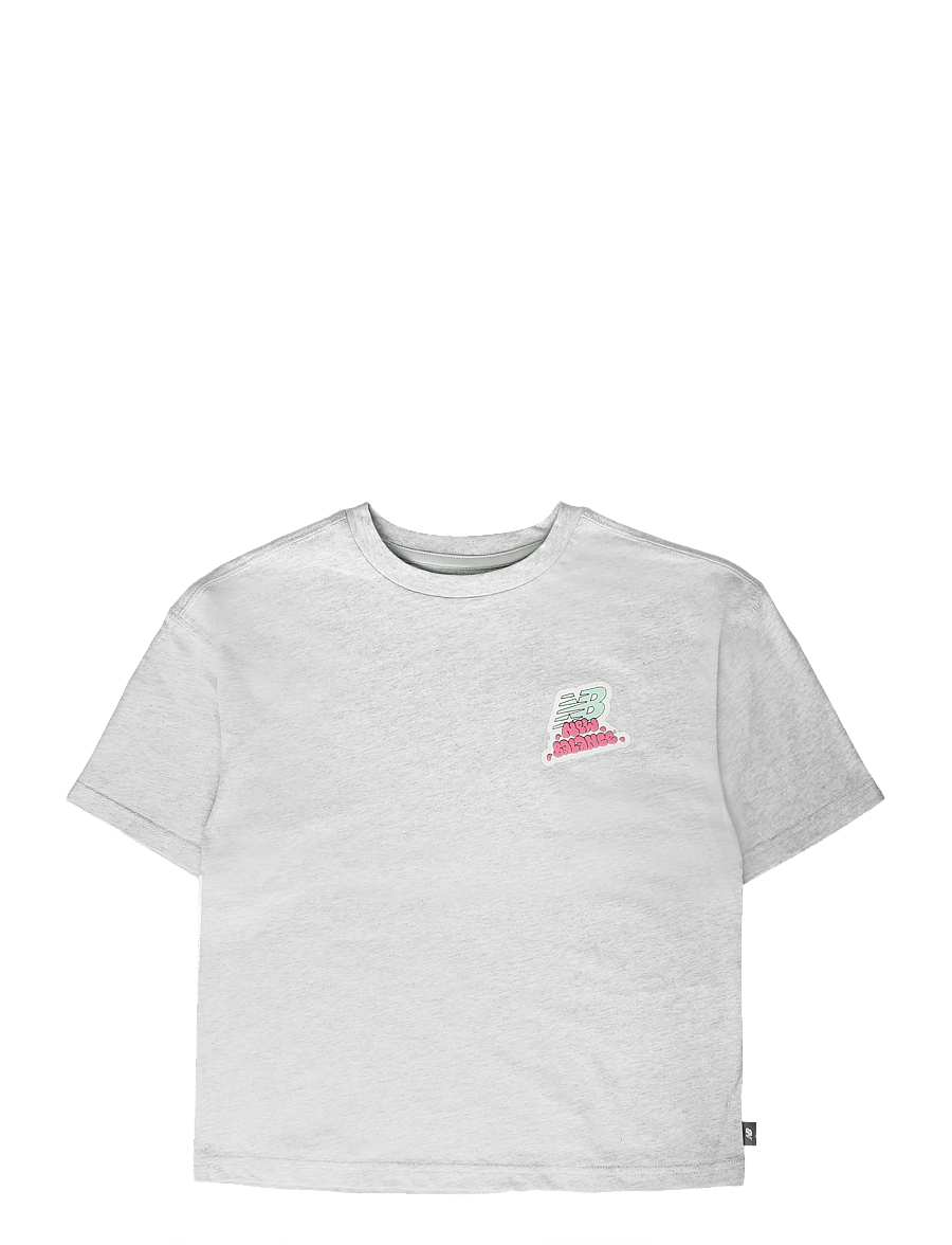 New Balance - Sticker Pack Graphic Tee - sportoberteile - ash heather - 0