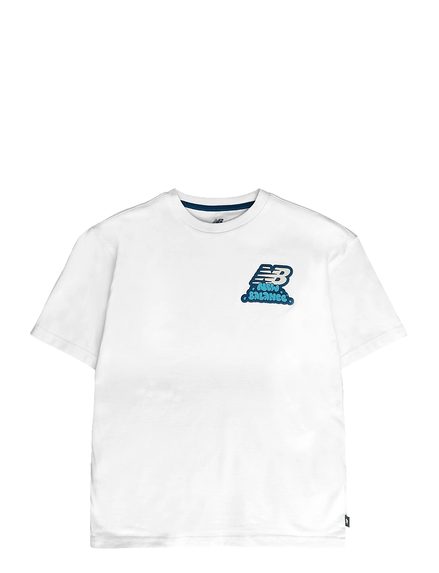 New Balance - Sticker Pack Graphic Tee - hauts de sport - nb bright white - 0