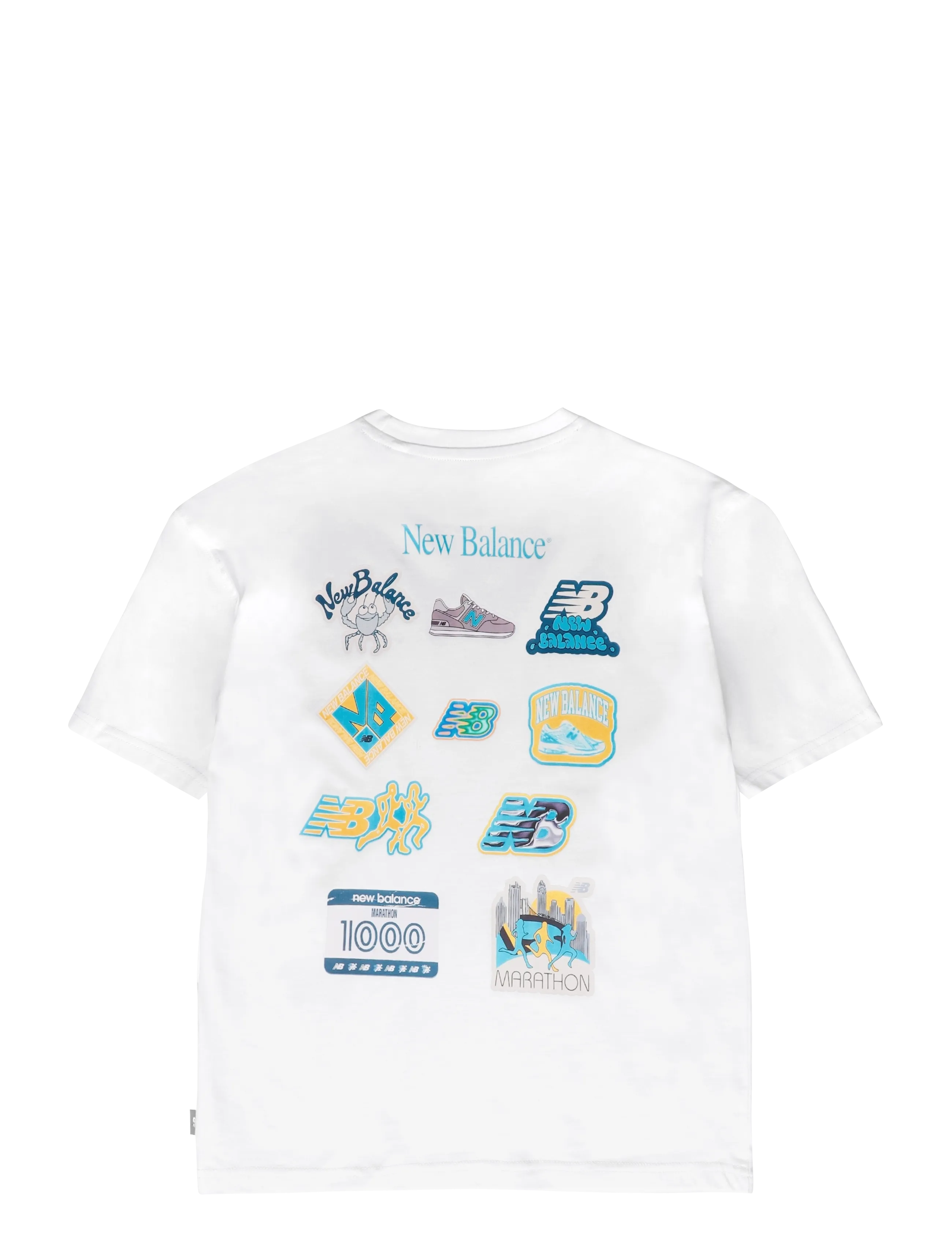 New Balance - Sticker Pack Graphic Tee - hauts de sport - nb bright white - 1