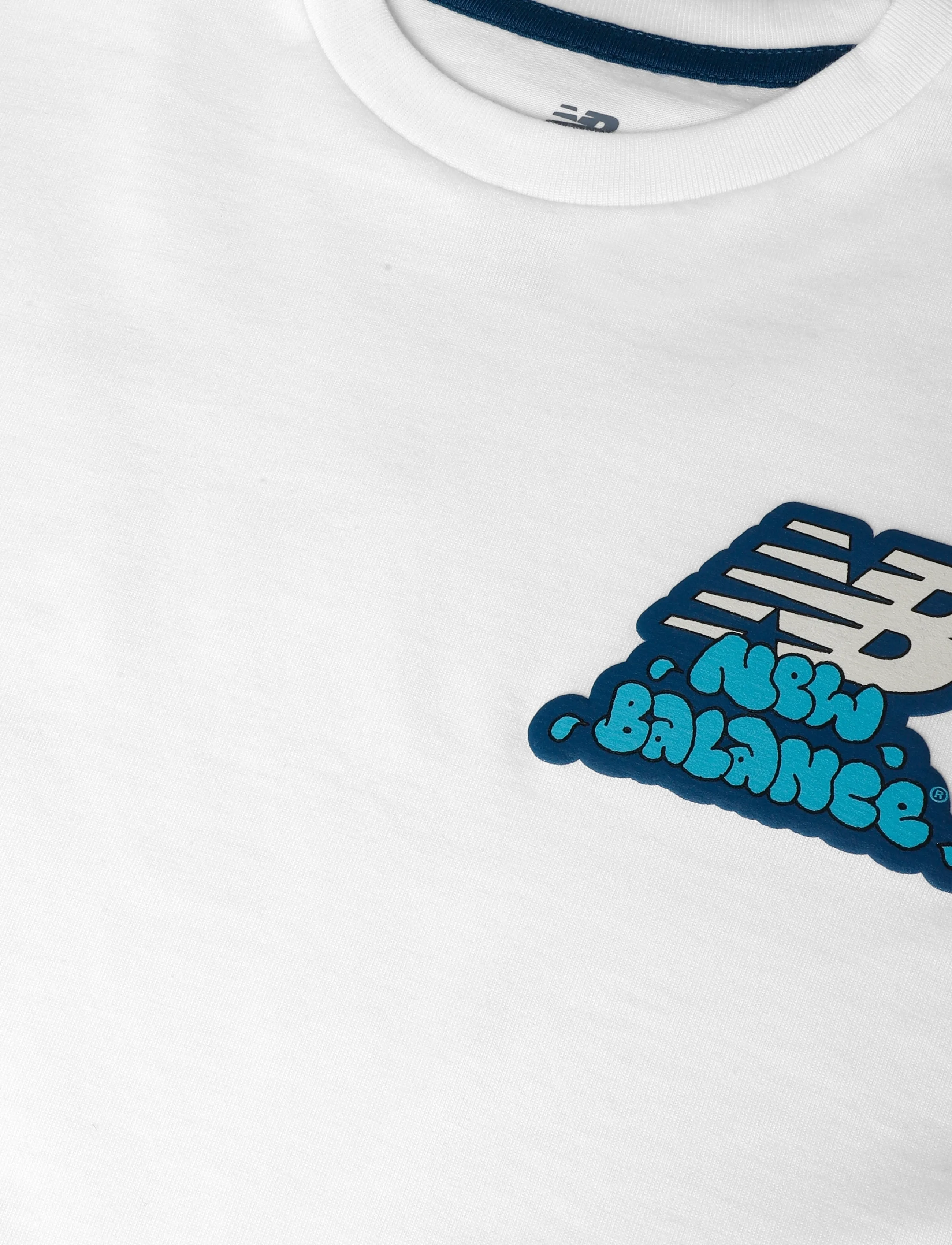 New Balance - Sticker Pack Graphic Tee - hauts de sport - nb bright white - 2
