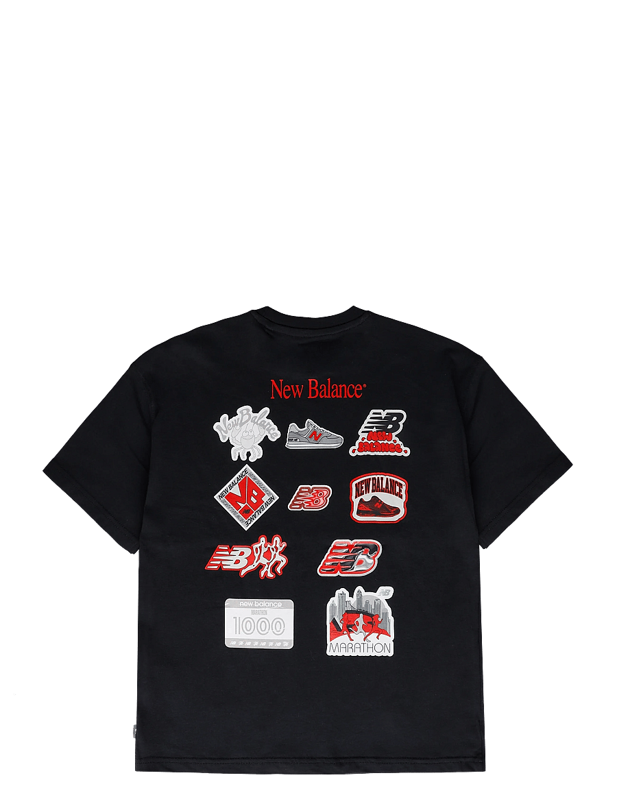 New Balance - Sticker Pack Graphic Tee - sportoberteile - nb caviar - 1