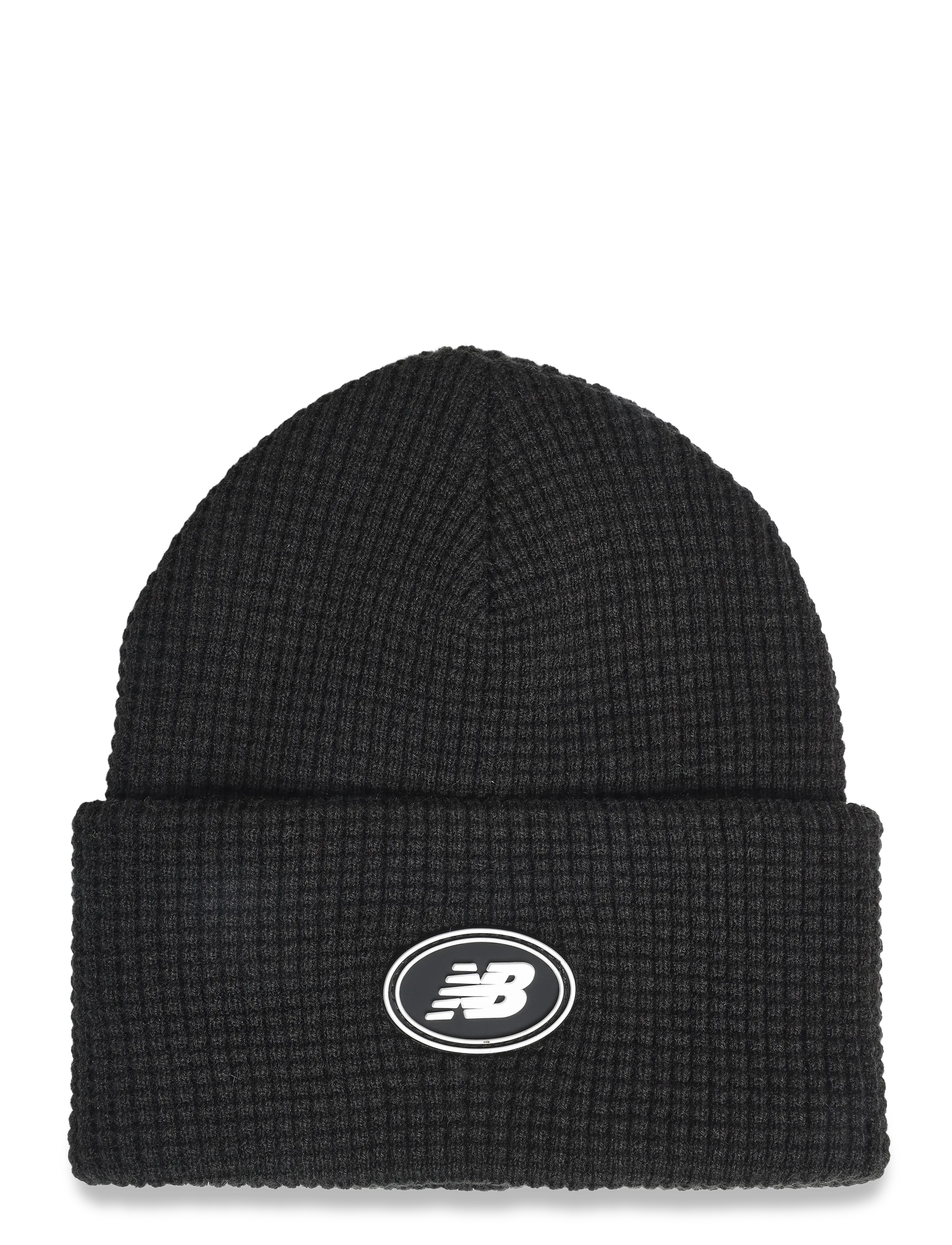 New Balance Waffle Knit Fisherman Beanie - Aksessuaarid - BLACK / black
