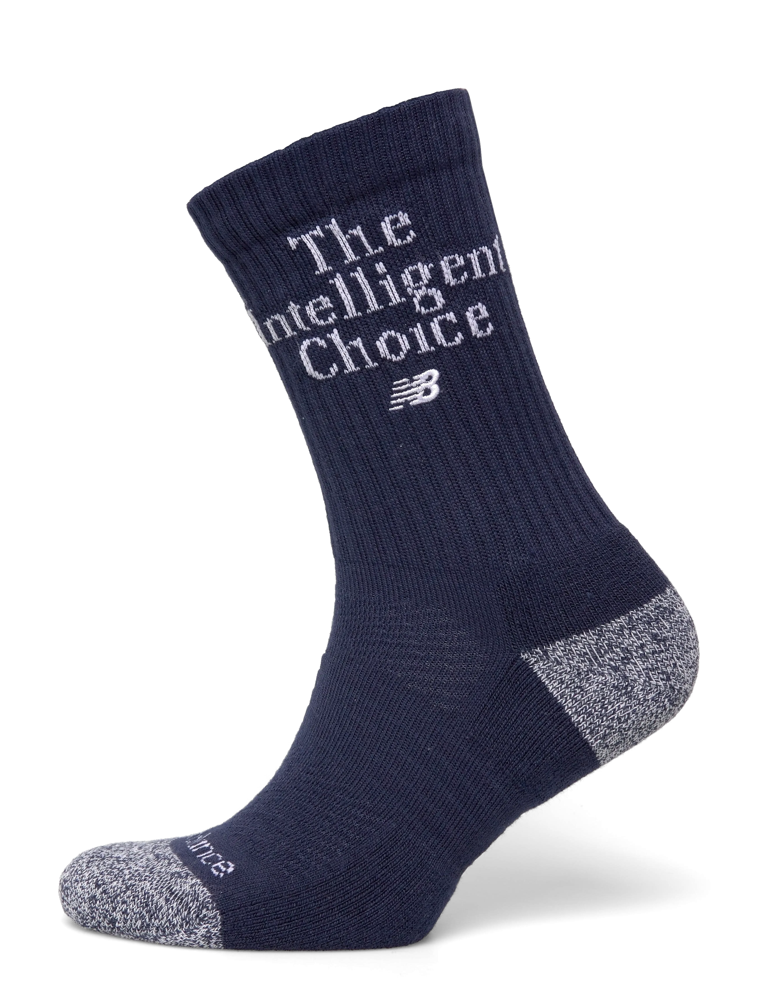 New Balance Active Premium Graphic Crew, S, Navy, Sport Clothing > Sport Socks, Dame